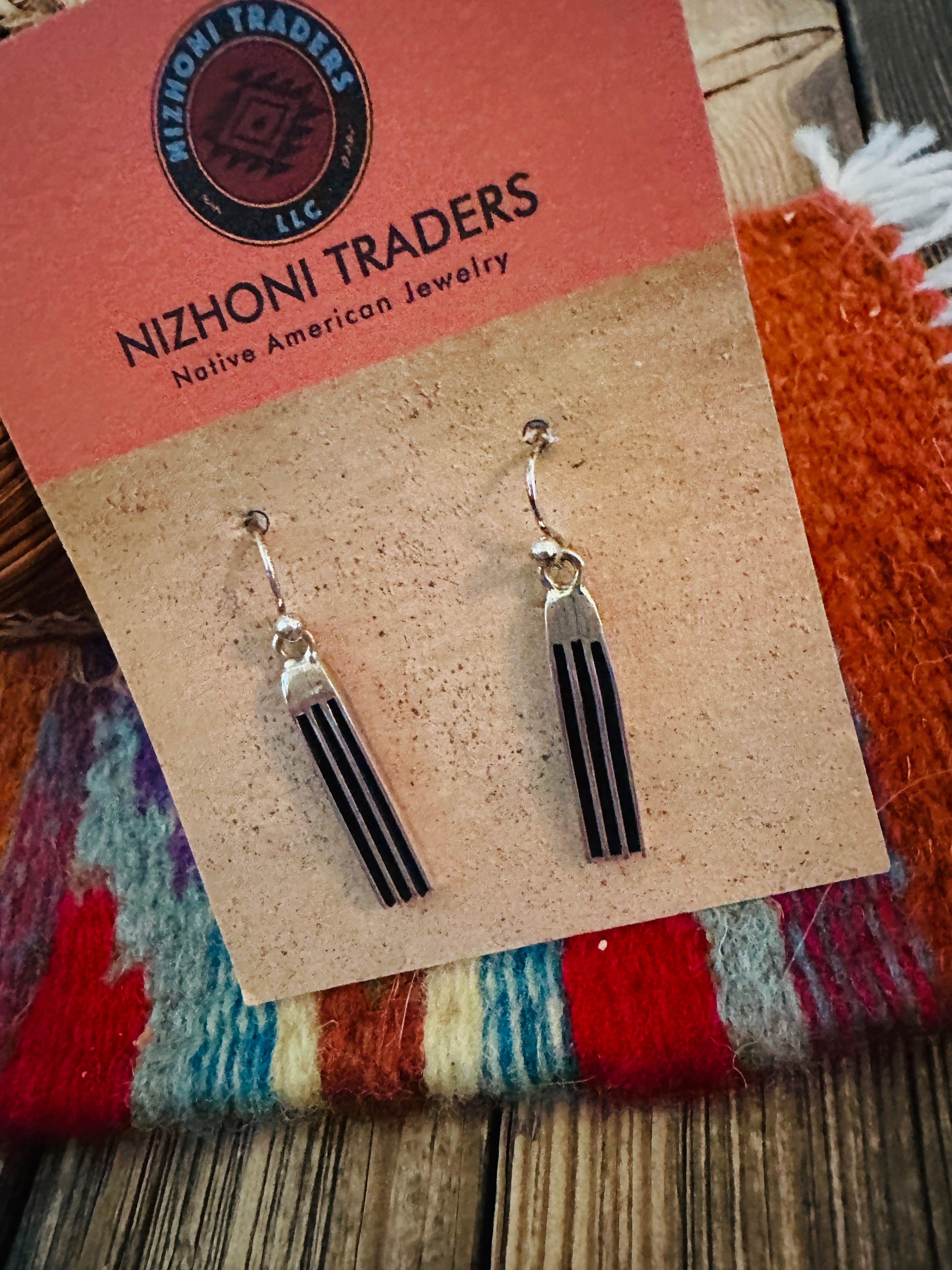 Handcrafted Hand Stamped Beth Dutton Sterling Silver Dangle Earrings