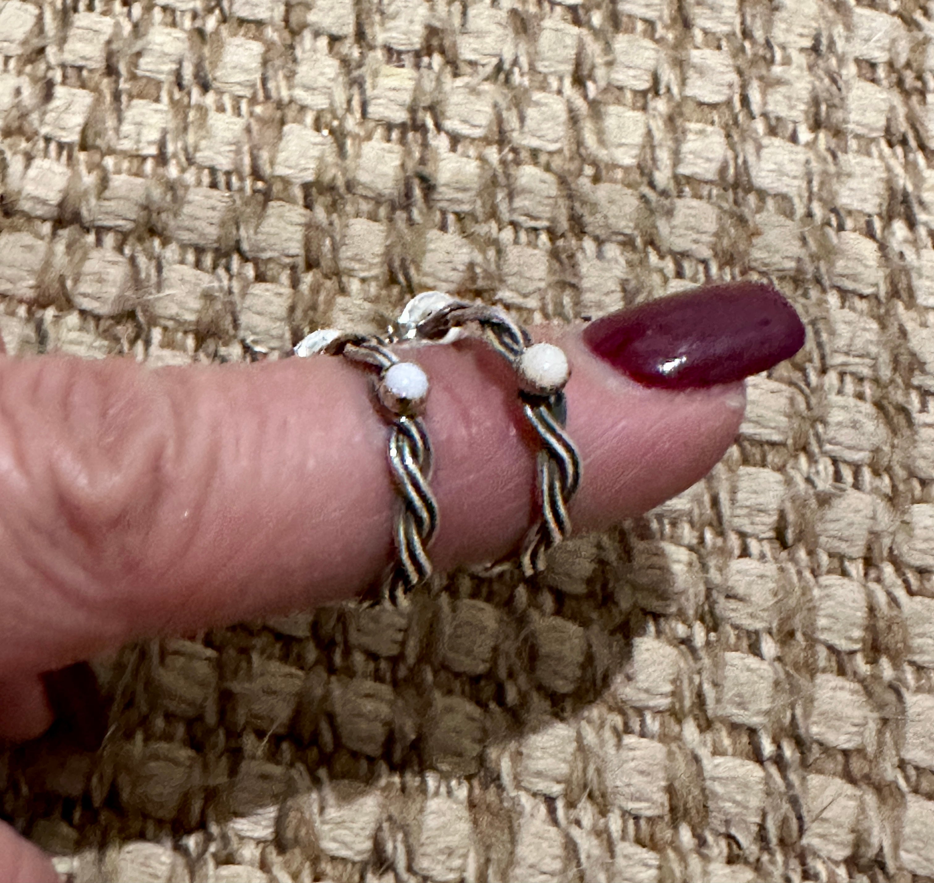 Handcrafted Queen Pink Conch & Sterling Hoop Earrings