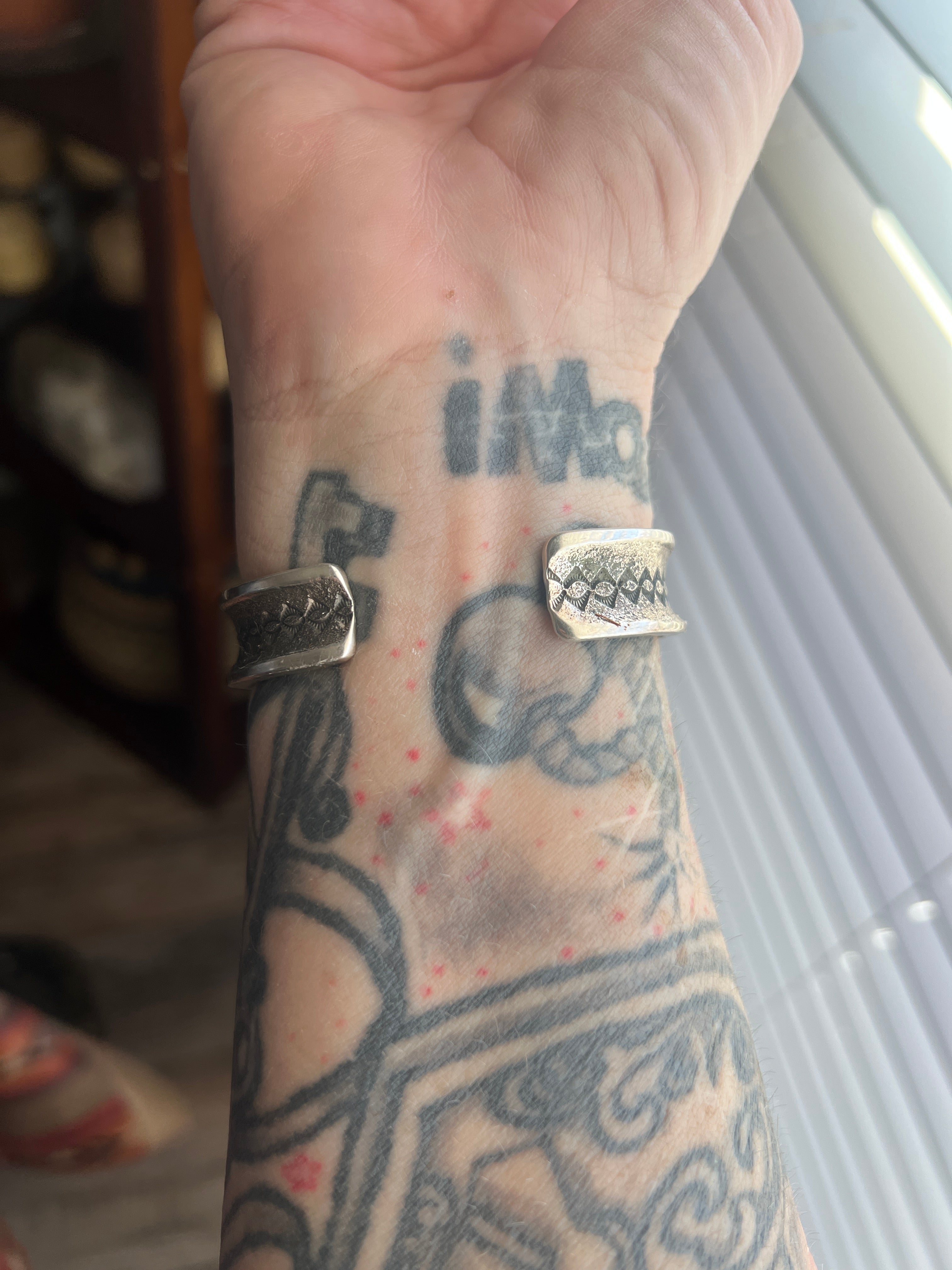 Handcrafted Sterling Silver and Purple Spiny Oyster Tufa Cast Cuff by Gary Custer