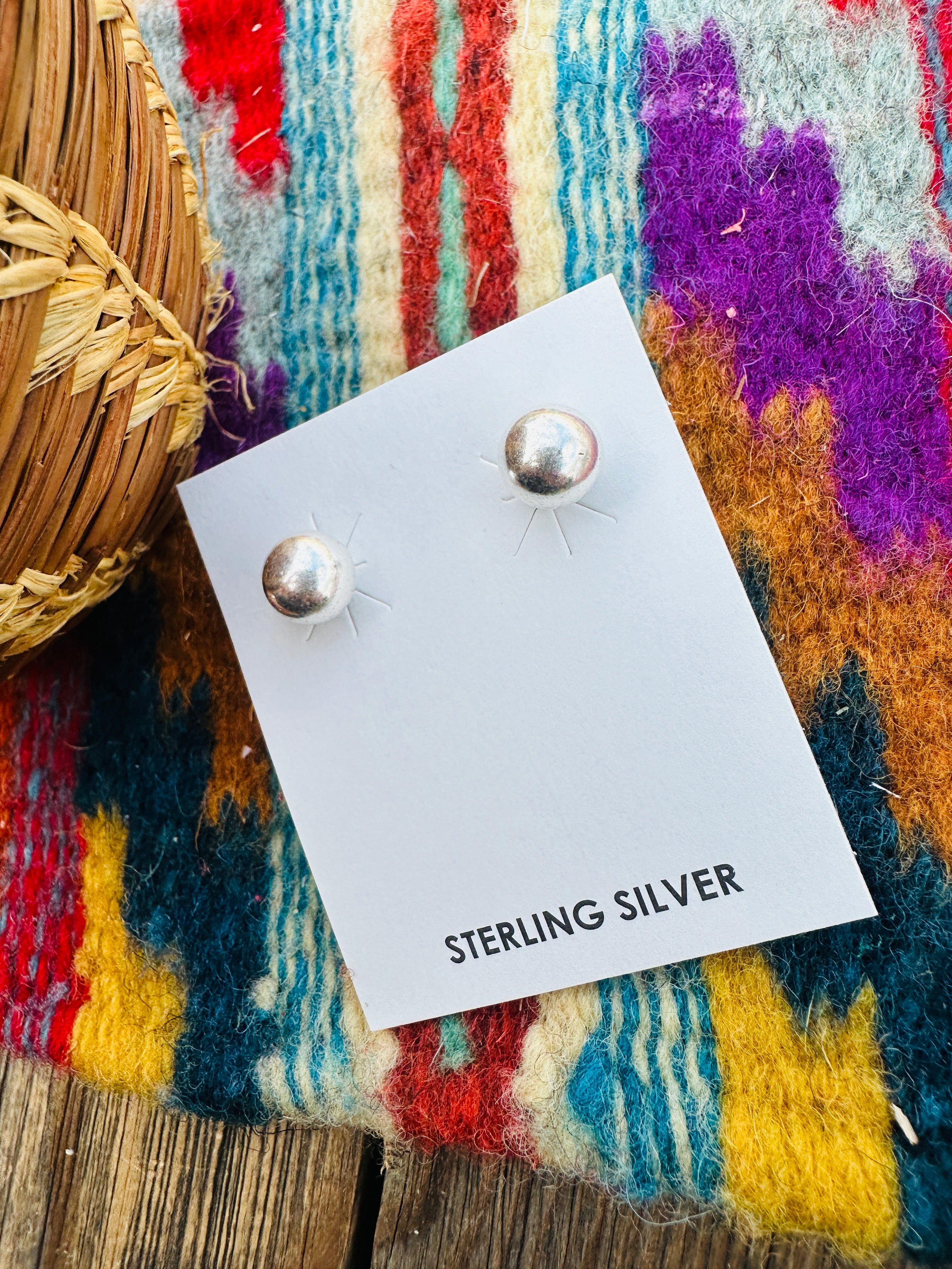 Handcrafted 6mm Sterling Silver Pearl Stud Earrings