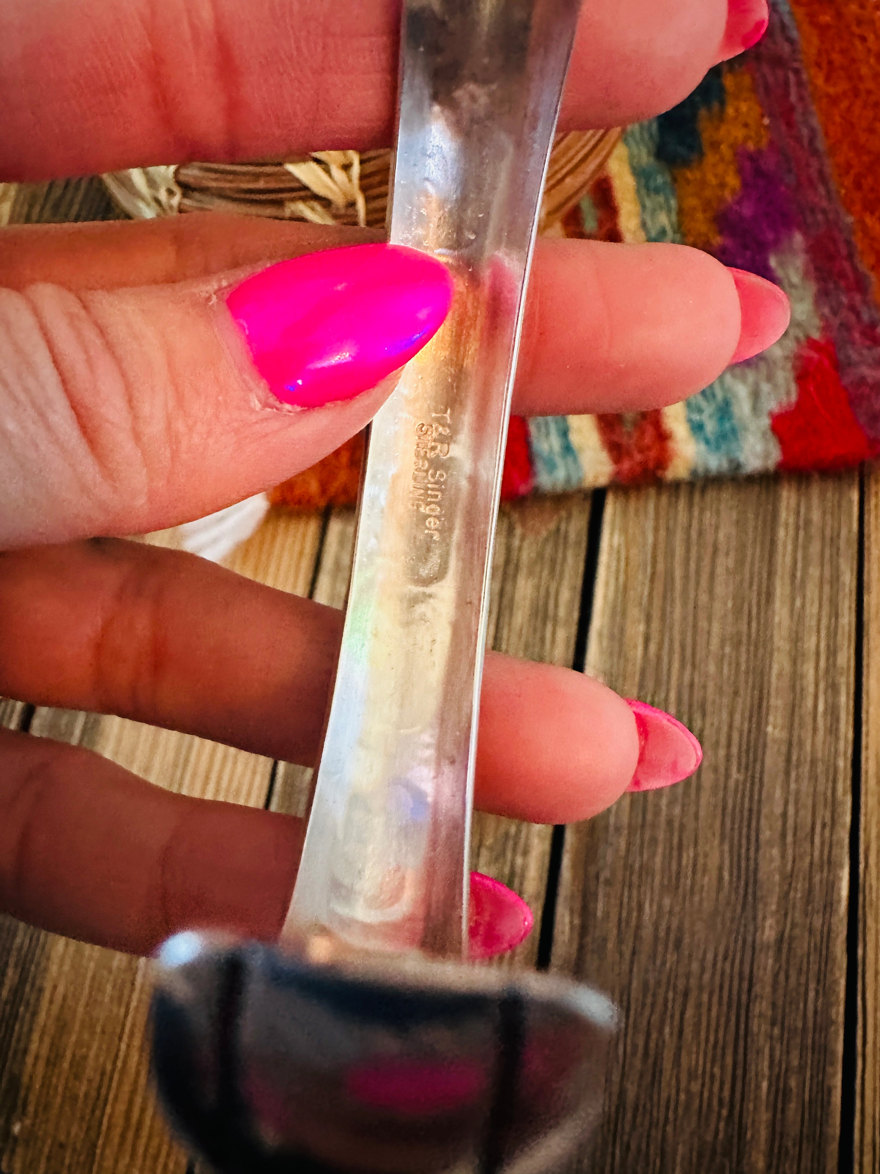 Handcrafted Sterling Silver Bear Cuff Bracelet by T & R Singer