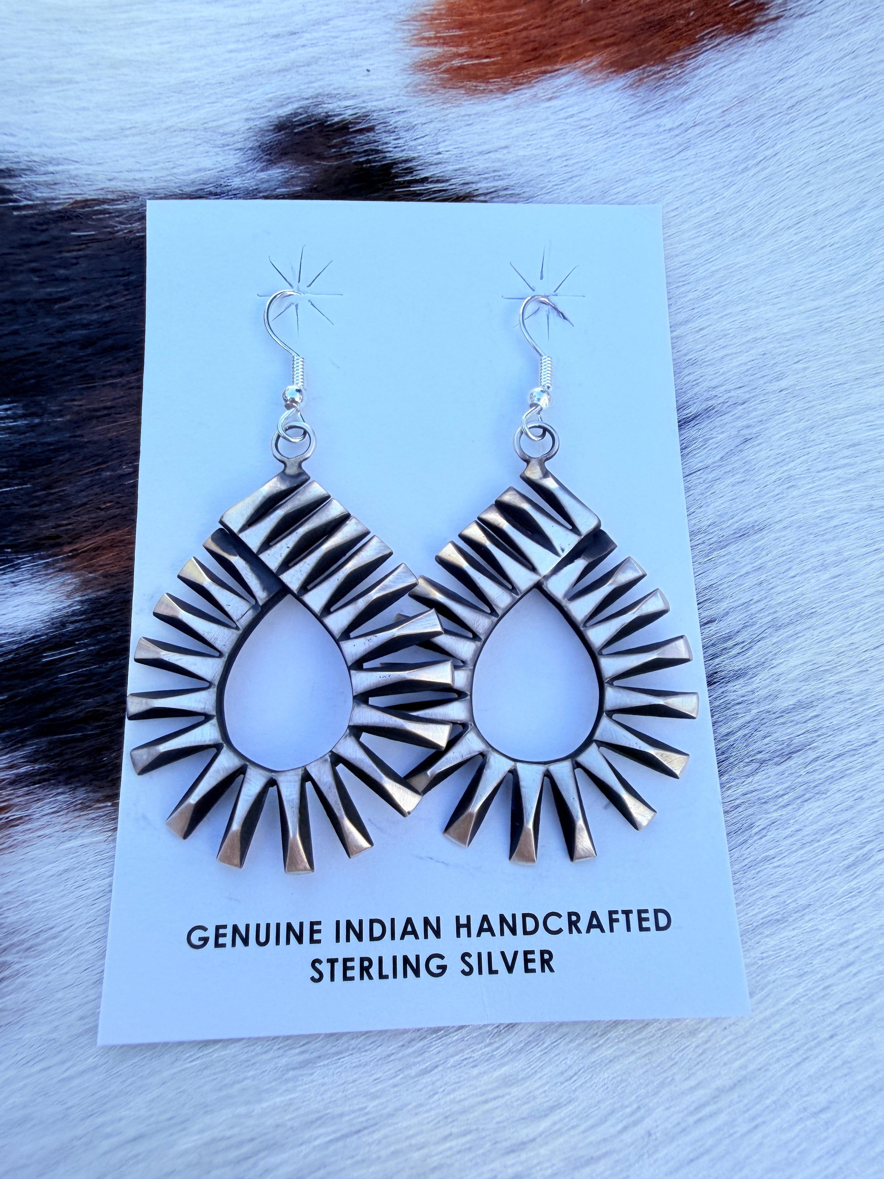 Handcrafted Beth Dutton Collection Sterling Silver Dangle Earrings