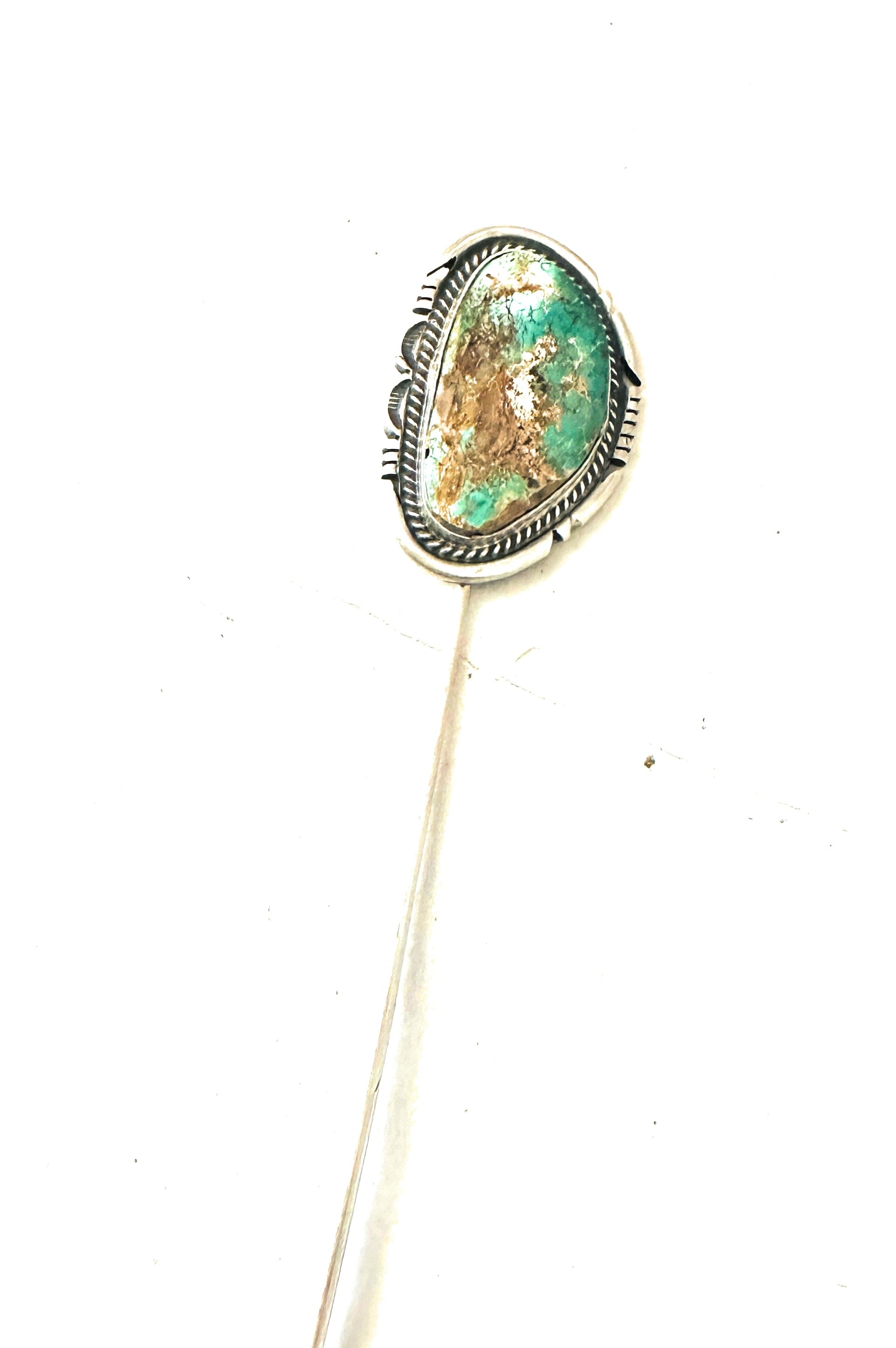 Handcrafted Turquoise & Sterling Silver Hair Pin