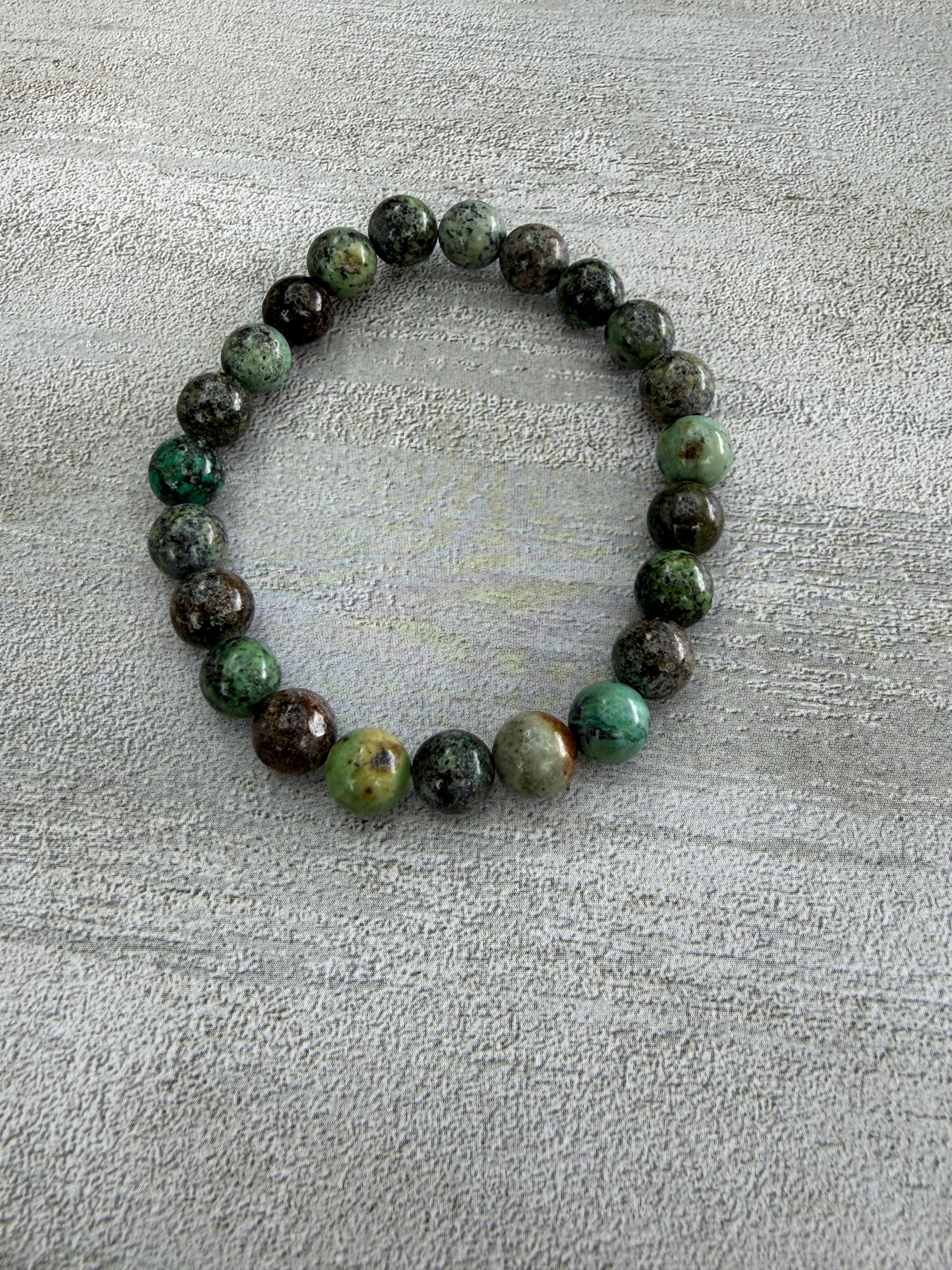 African Turquoise Jasper 8mm Beaded Stretch Bracelet