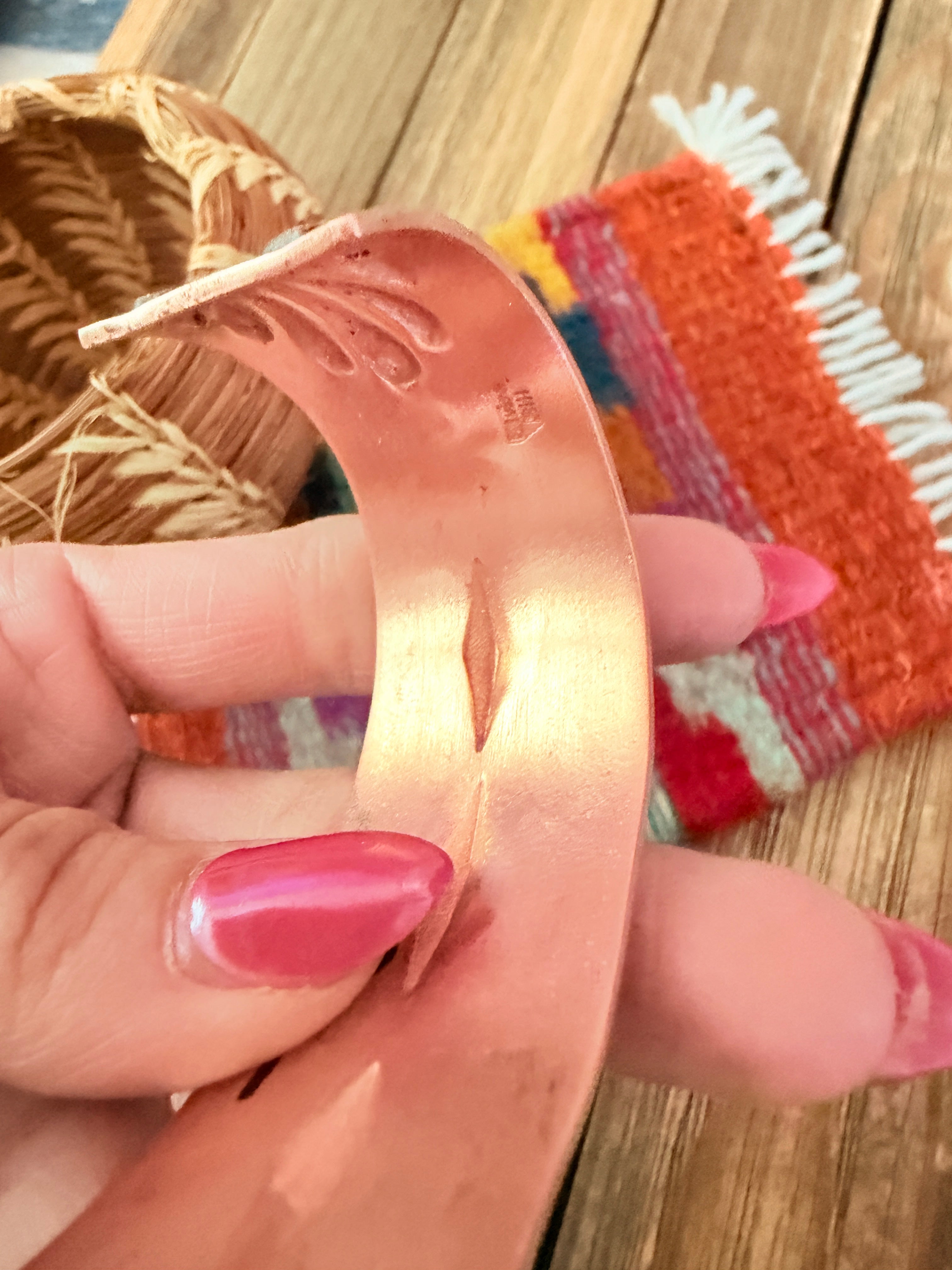 Handcrafted Copper Cuff Bracelet by Elvira Bill