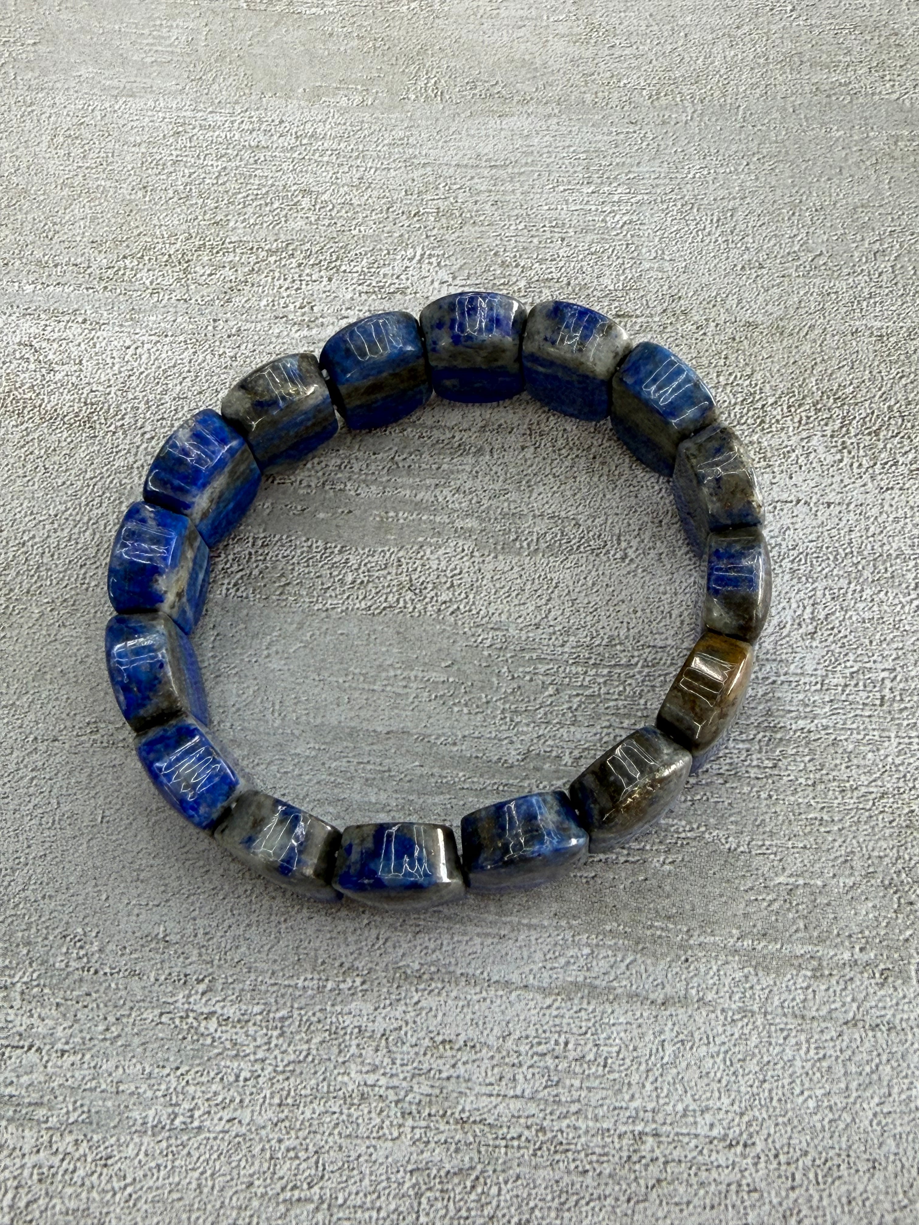 Lapis Beaded Stretch Bracelet
