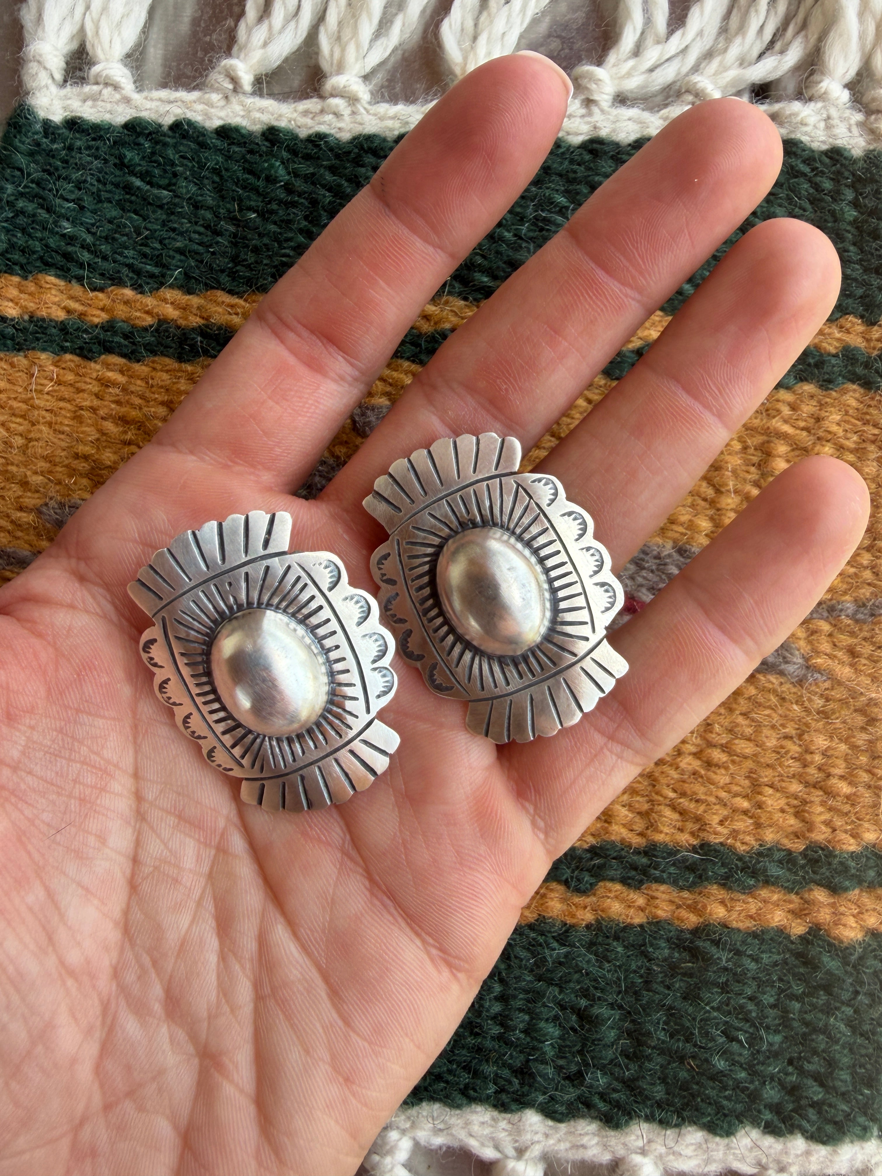 Handmade Sterling Silver Post Earrings