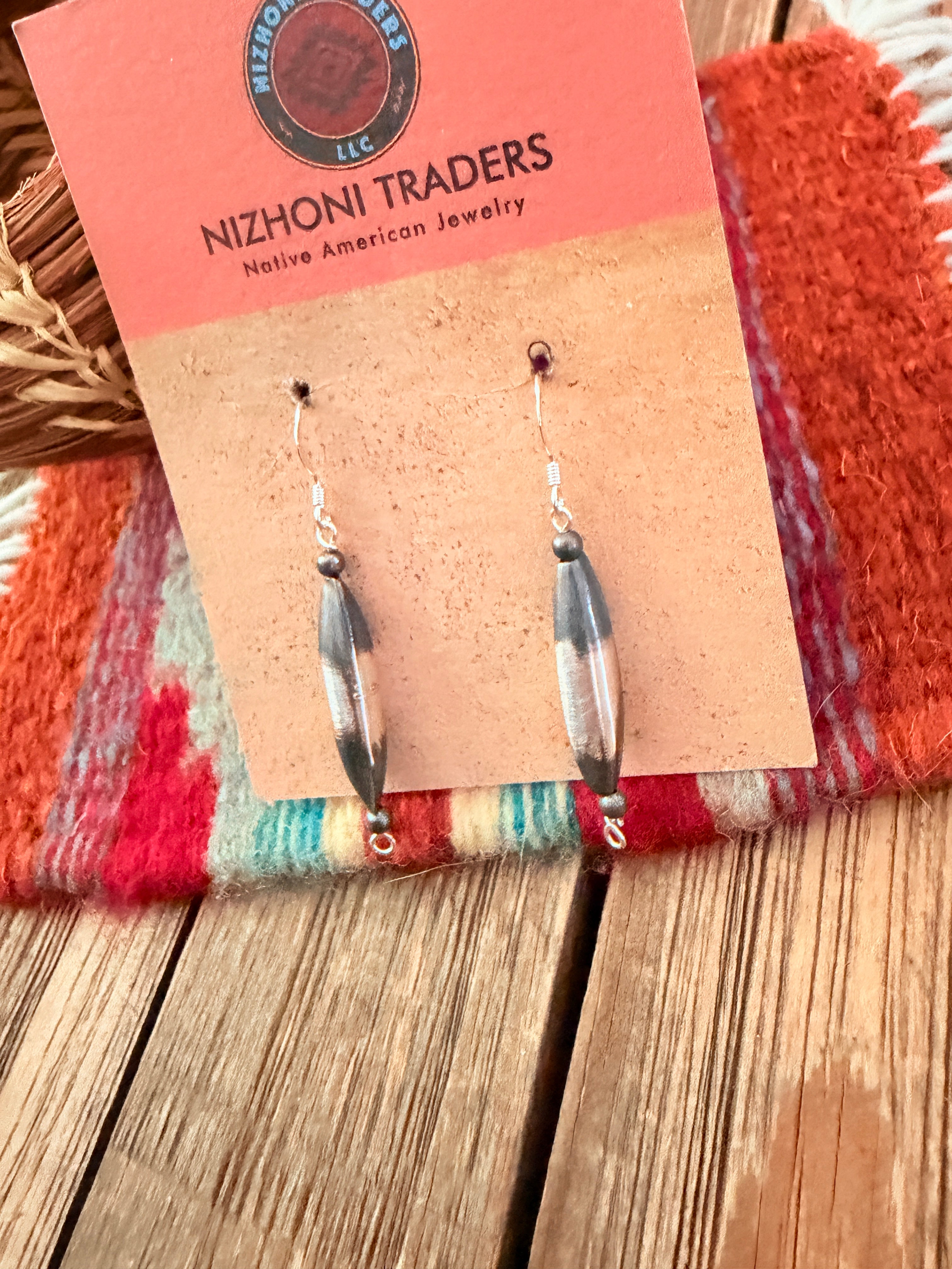 Handcrafted Sterling Silver Pearl Seed Bead Dangle Earrings