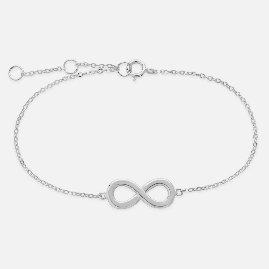 Sterling Silver Delicate Infinity Bracelet