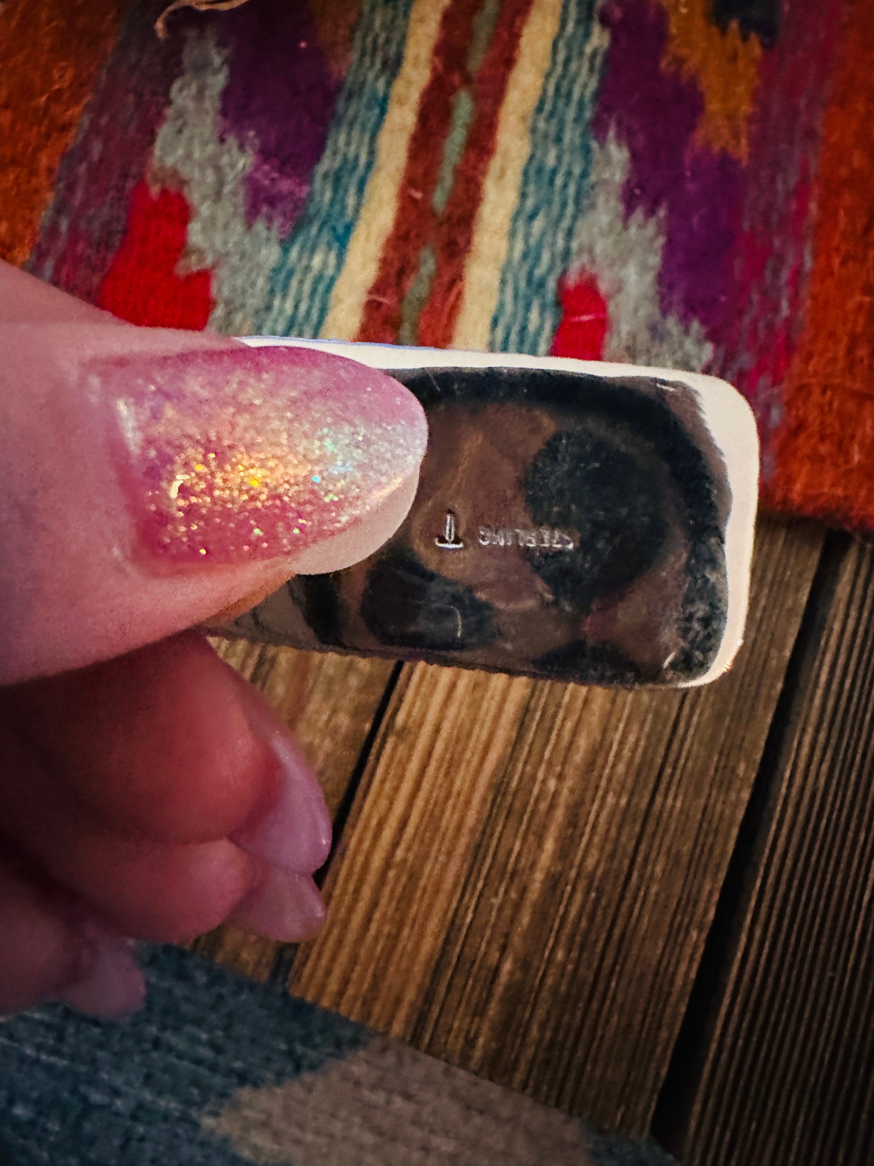 Navajo Queen Pink Conch Shell & Sterling Silver Pendant