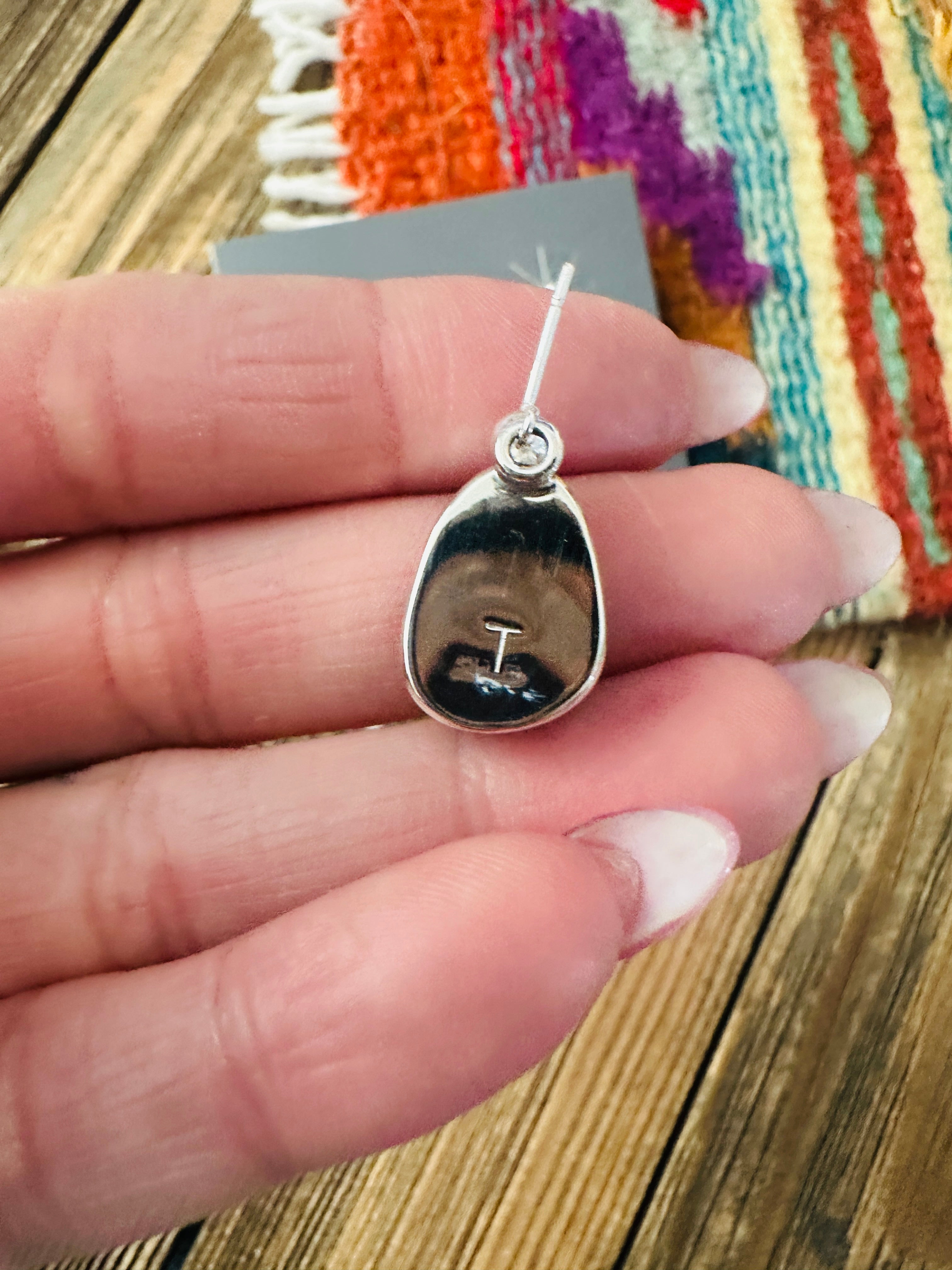 Handcrafted Turquoise & Sterling Silver Dangle Earrings