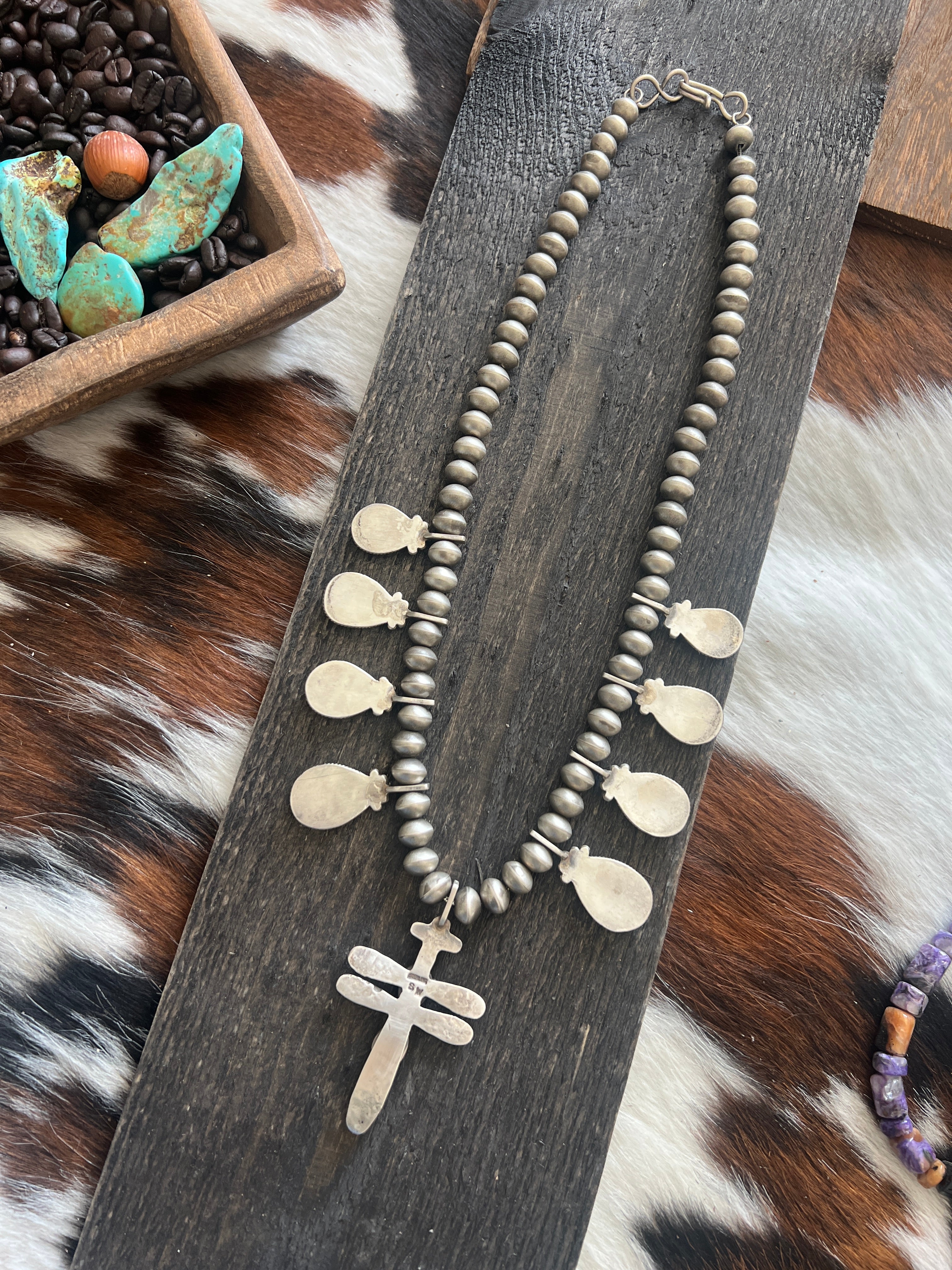 Handcrafted Sterling Silver And Orange Spiny Oyster Shell Dragonfly Bead Necklace by Selena Warner