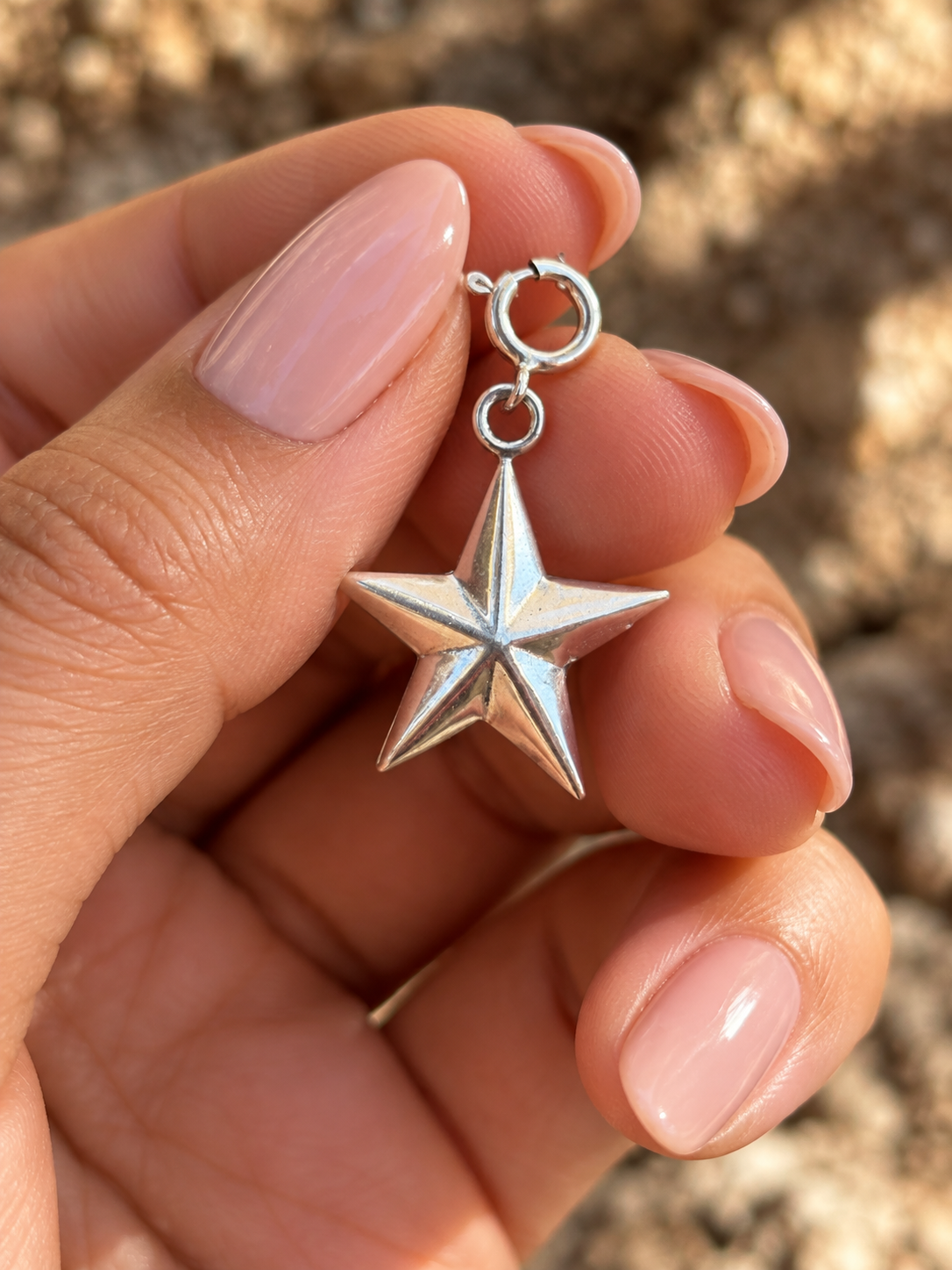 Handmade Sterling Silver Star Charm