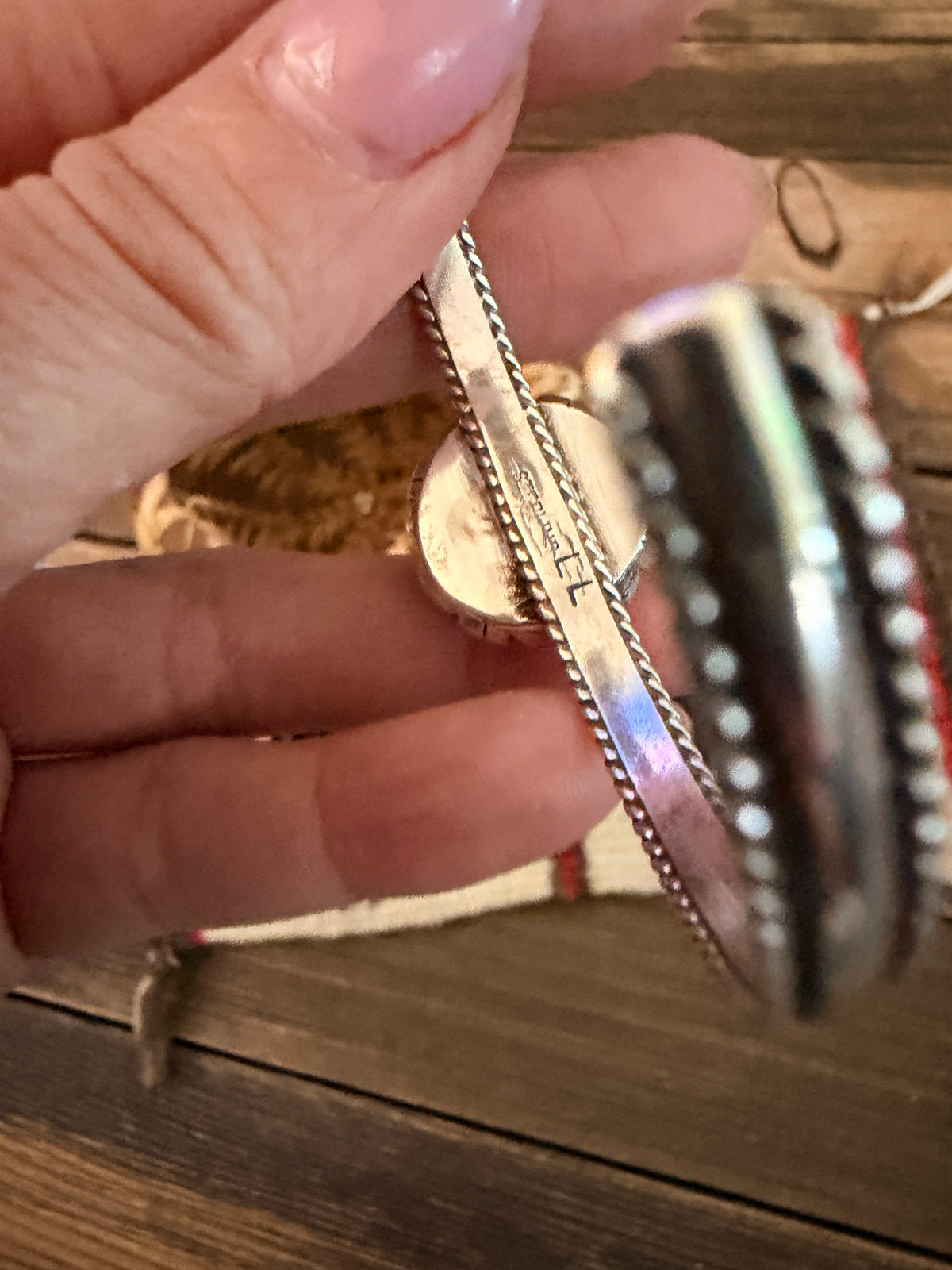 Handcrafted Pink Dream Mojave & Sterling Silver Cuff Bracelet