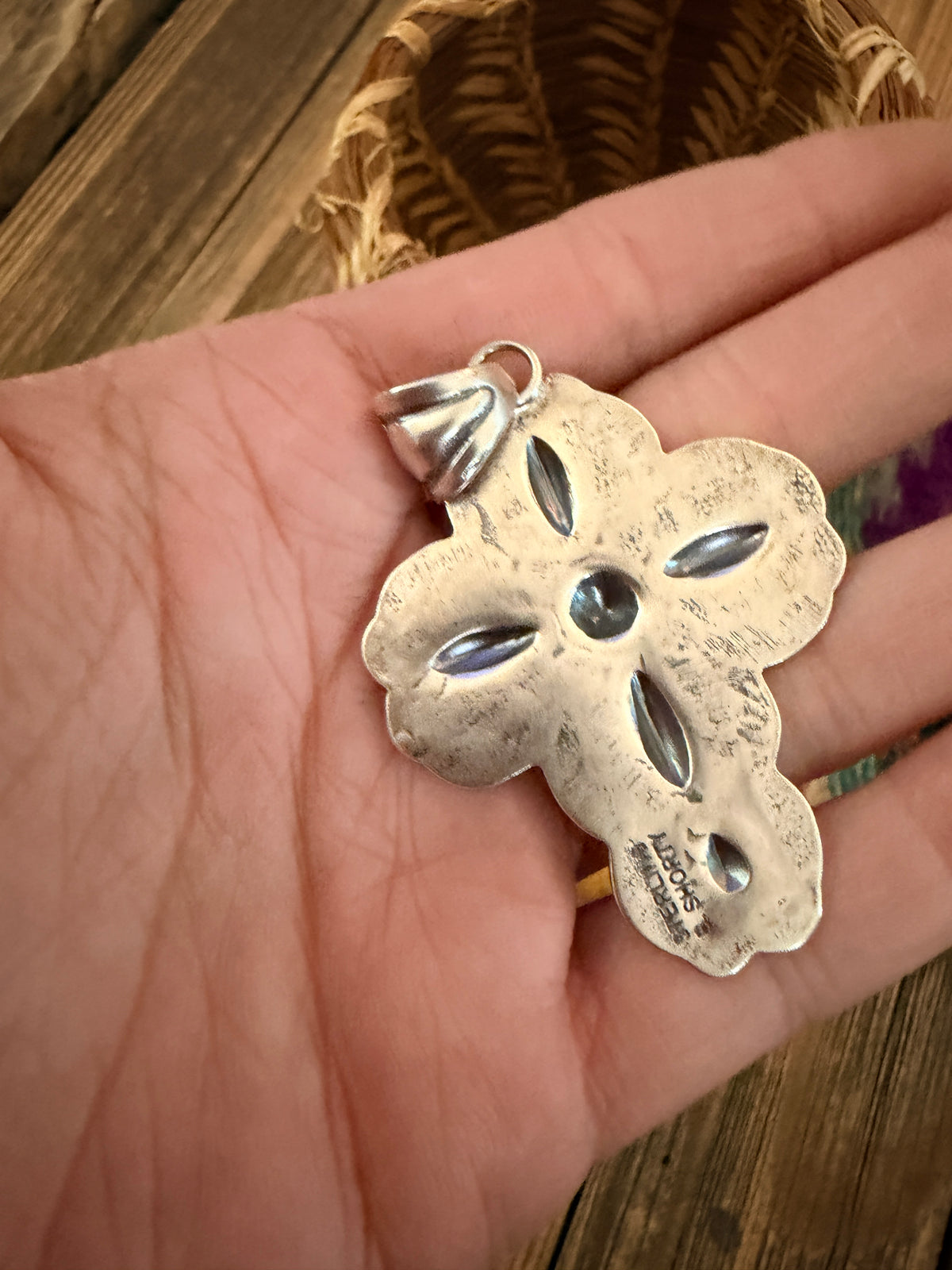 Handcrafted Sterling Silver Cross Pendant by Benson Shorty