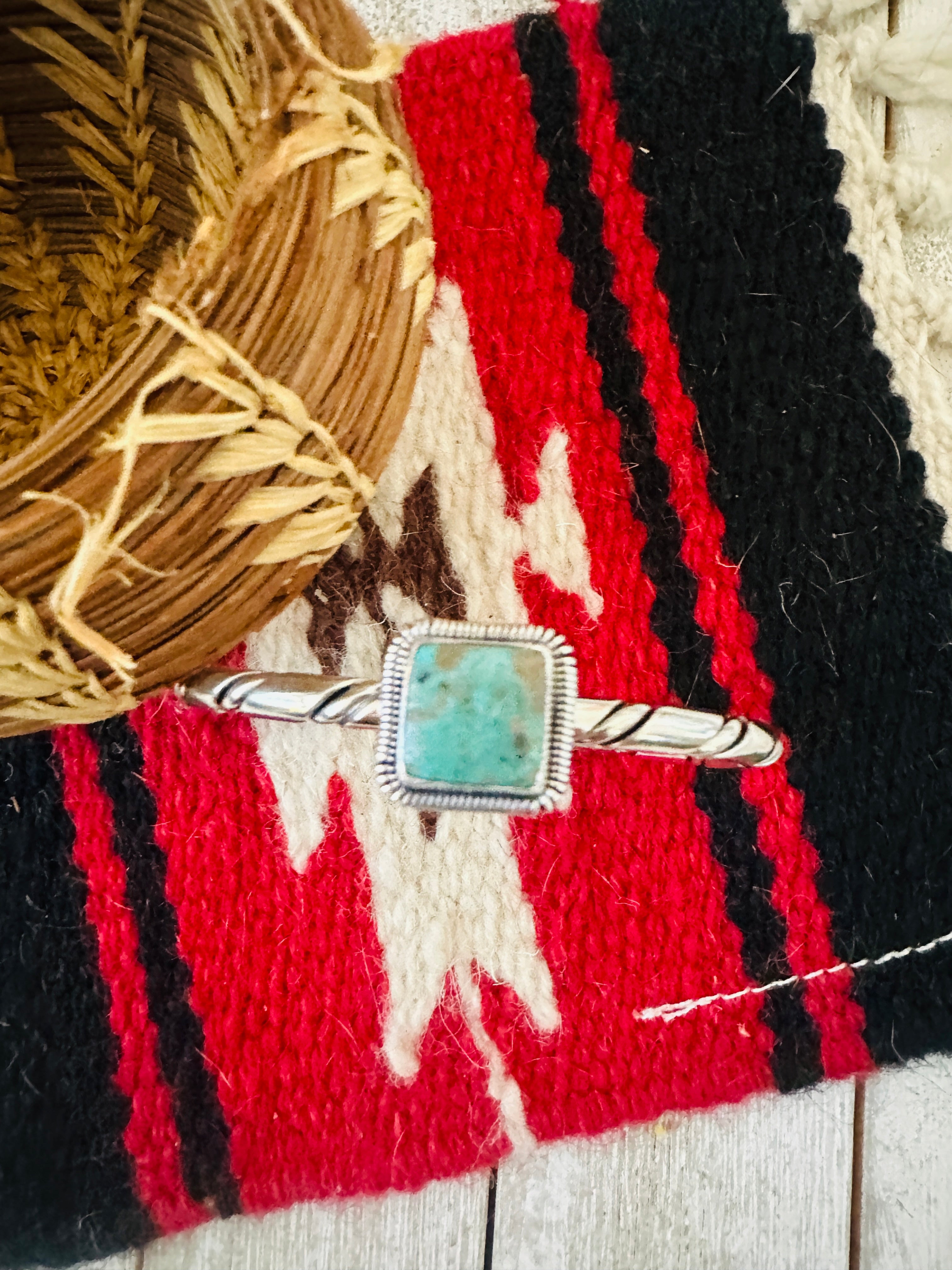 Handcrafted Sterling Silver & Turquoise Cuff Bracelet