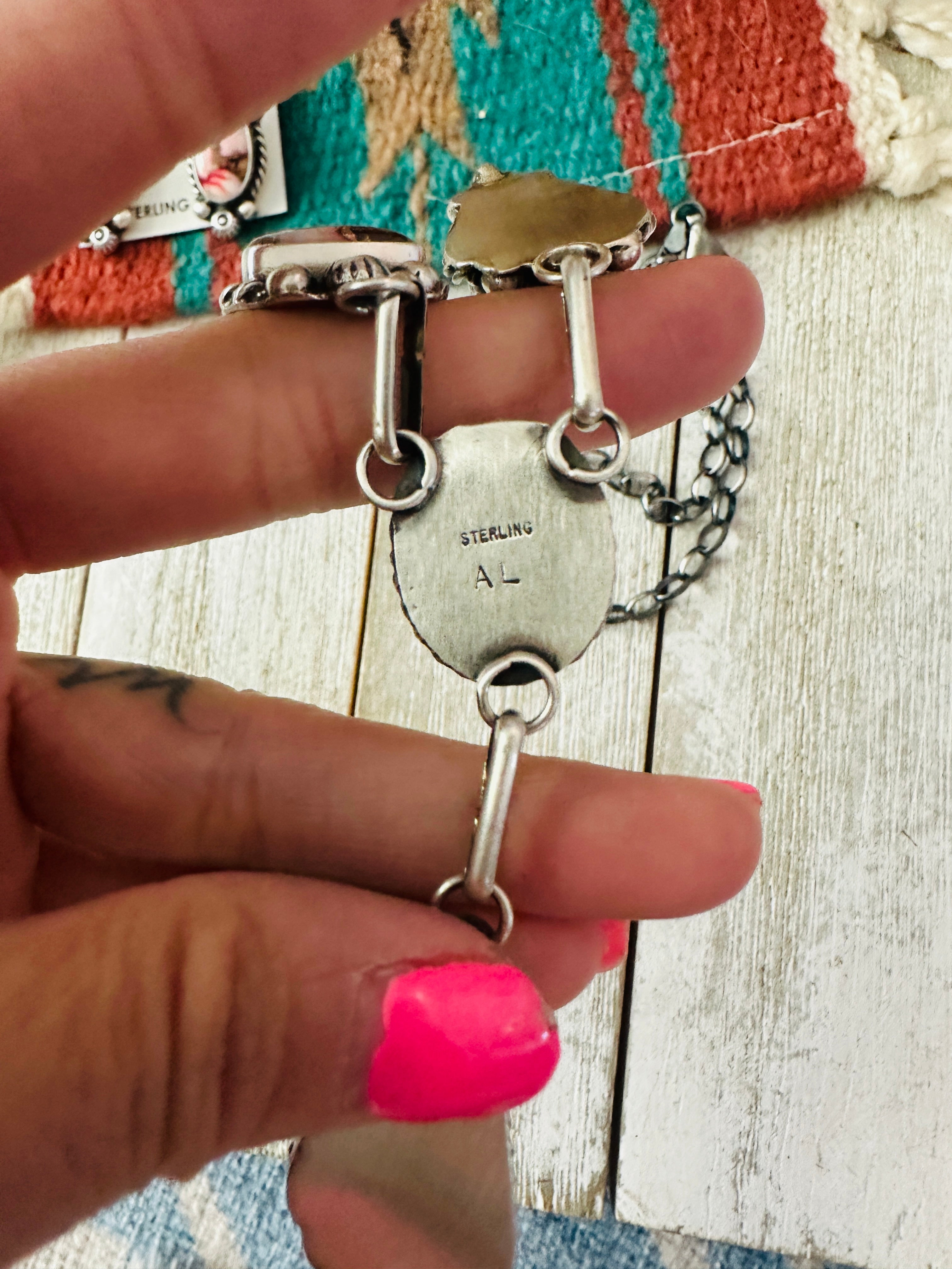 Handcrafted Rose Dahlia & Sterling Silver Necklace and Earring Set