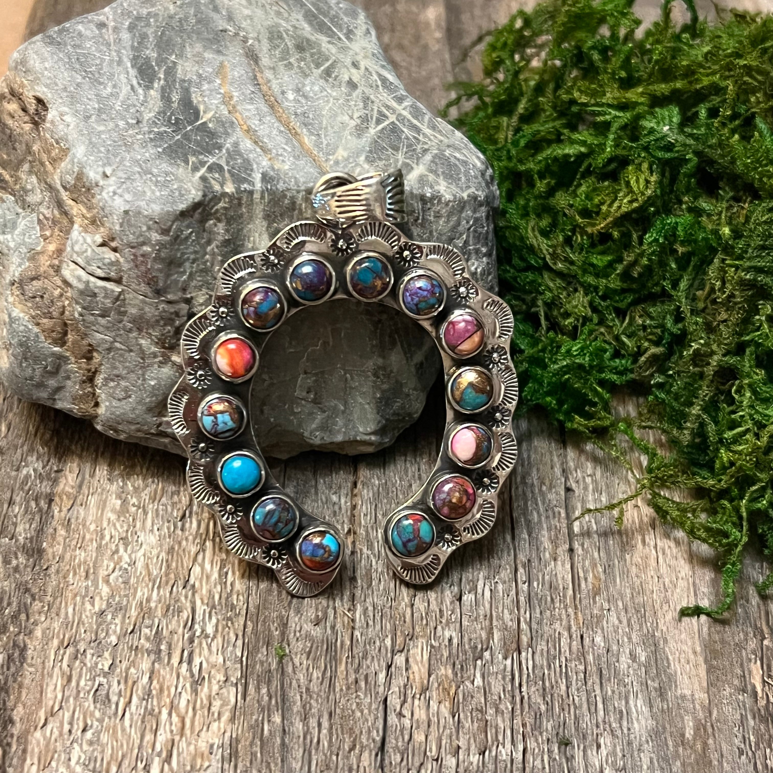 Handmade Sterling Silver Pink Dream Naja Pendant