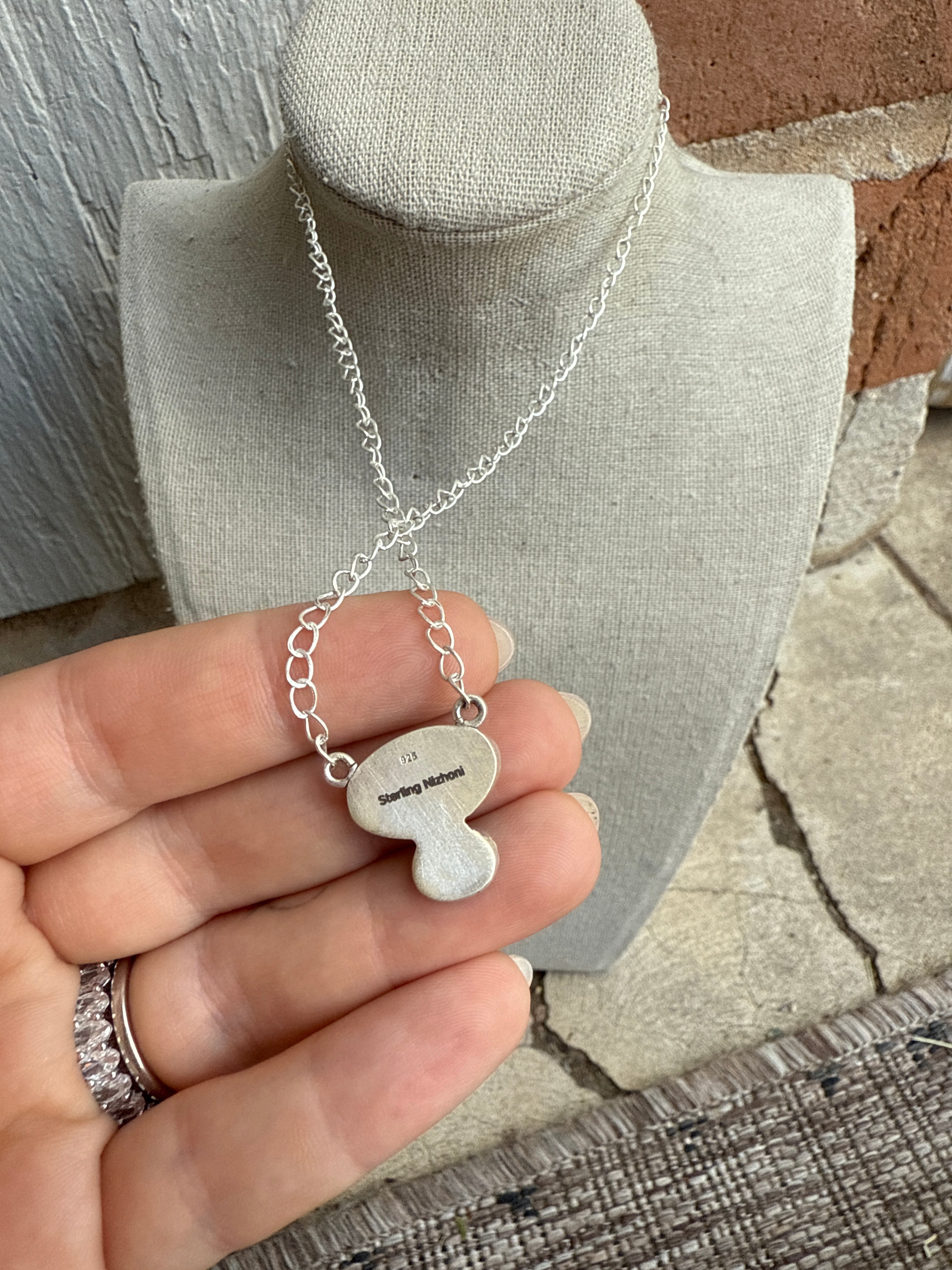 Beautiful Handmade Sterling Silver & Sonoran Mountain Necklace