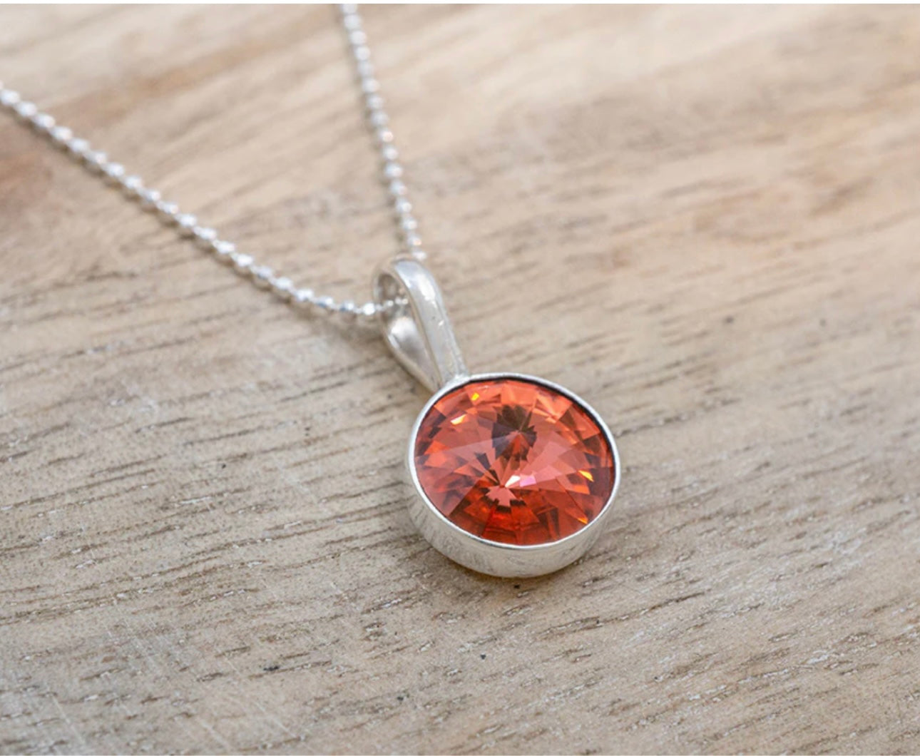 Red Crystal Pendant Necklace