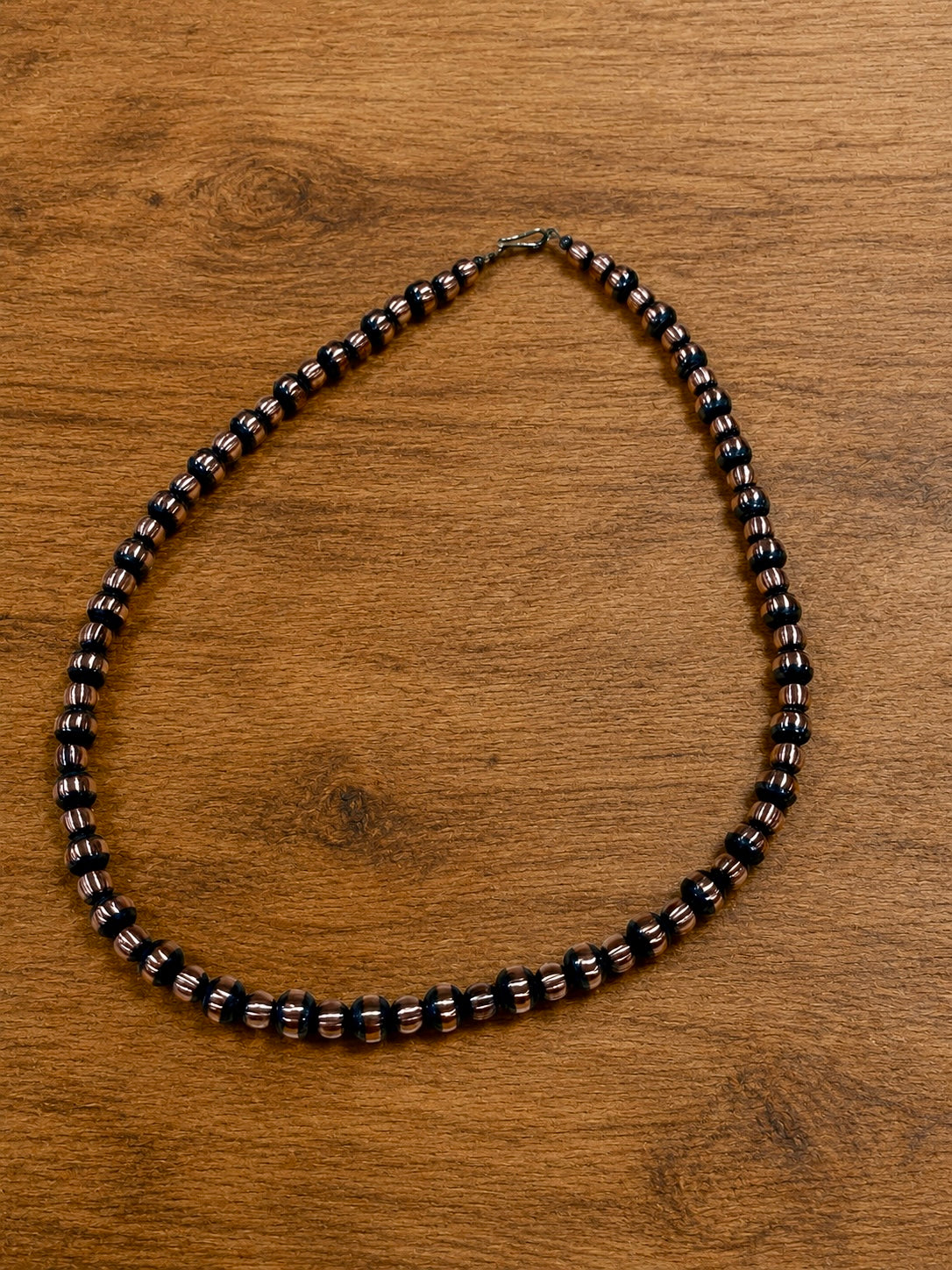 Handcrafted 6-8mm Copper Beaded Necklace