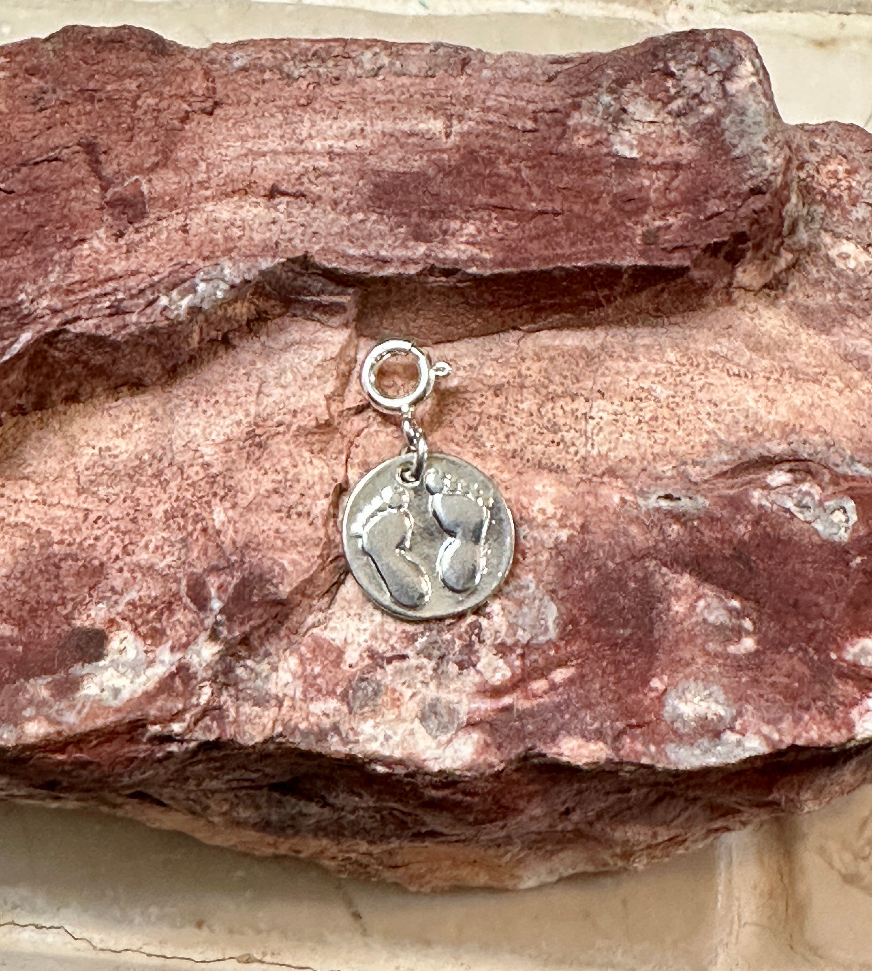 Sterling Silver Baby Feet Charm