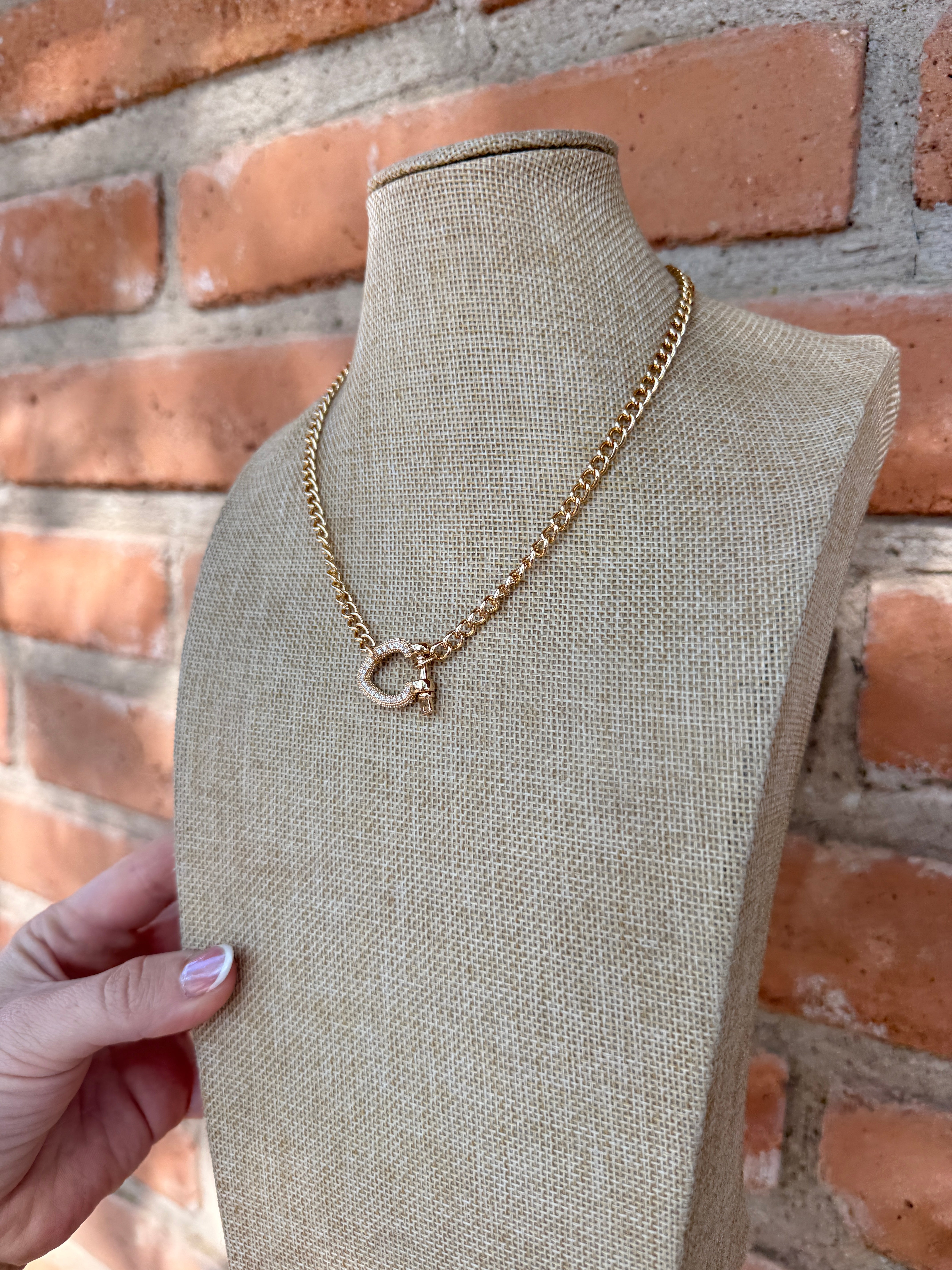 “The Golden Collection” Handmade Gold Plated Chunky HORSE BIT Necklace