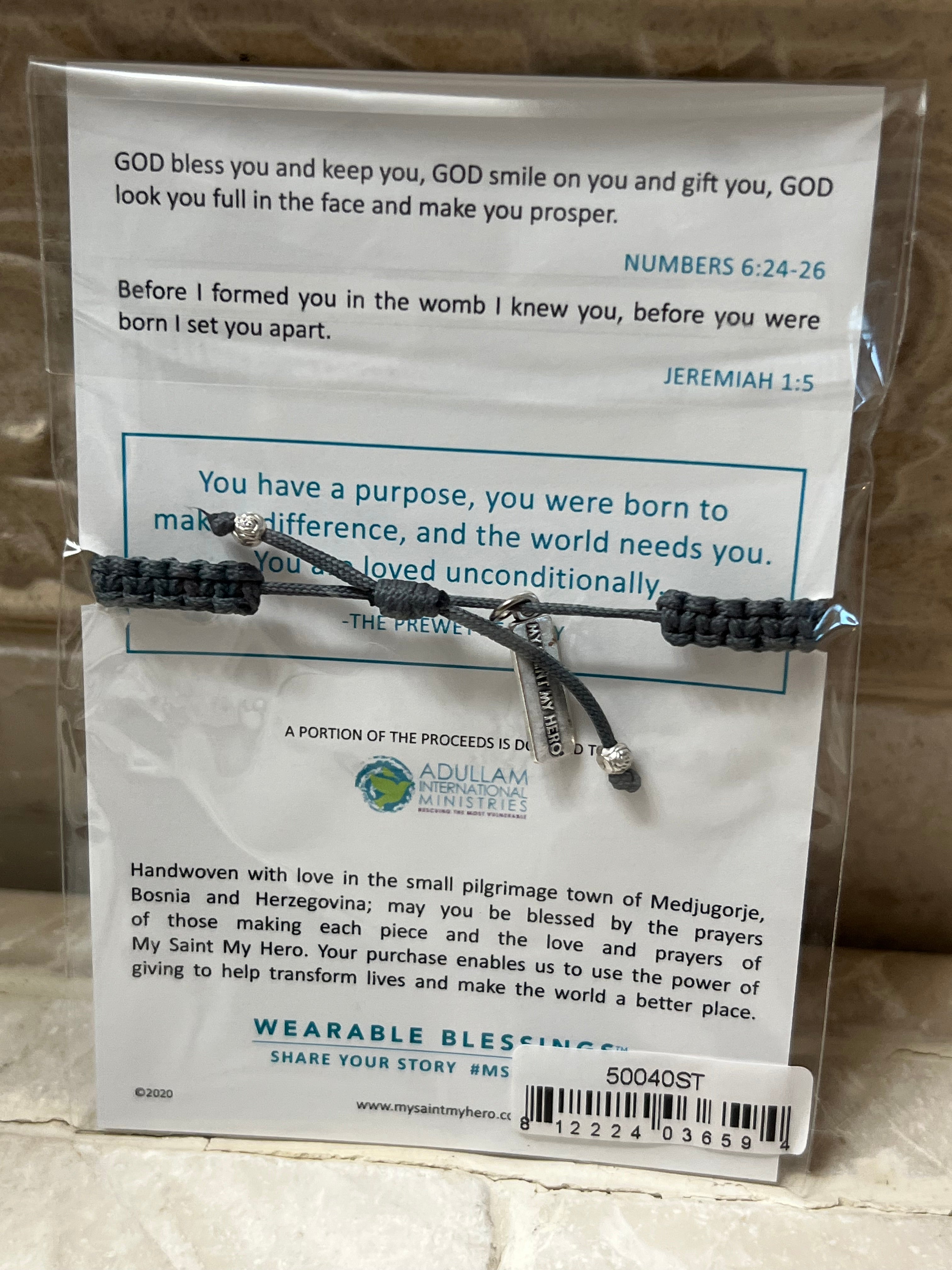 Wonderfully Made Blessed Kid’s Bracelet (Grey)