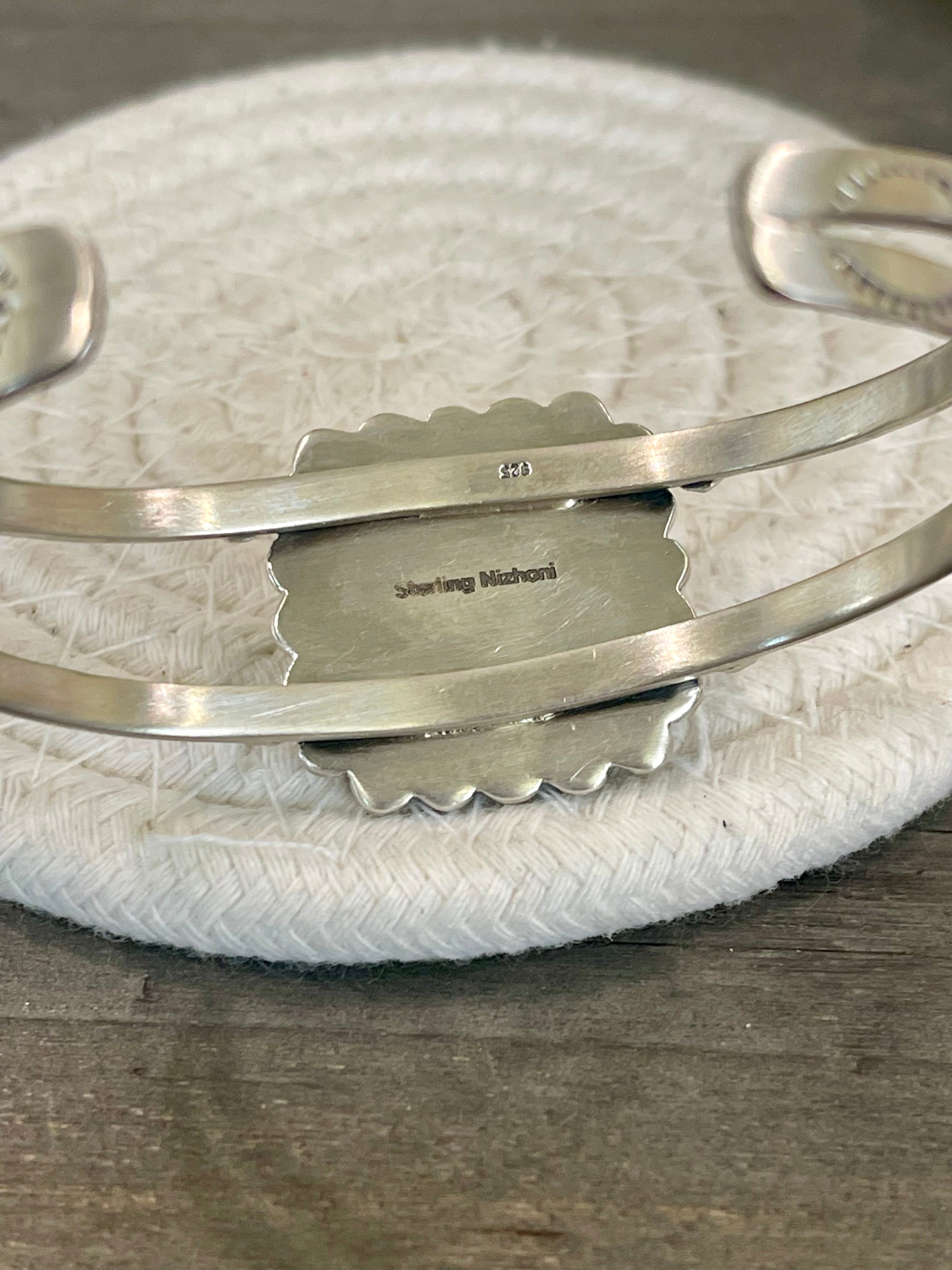 Handmade Sterling Silver & Paloma Cuff Bracelet SQUARE