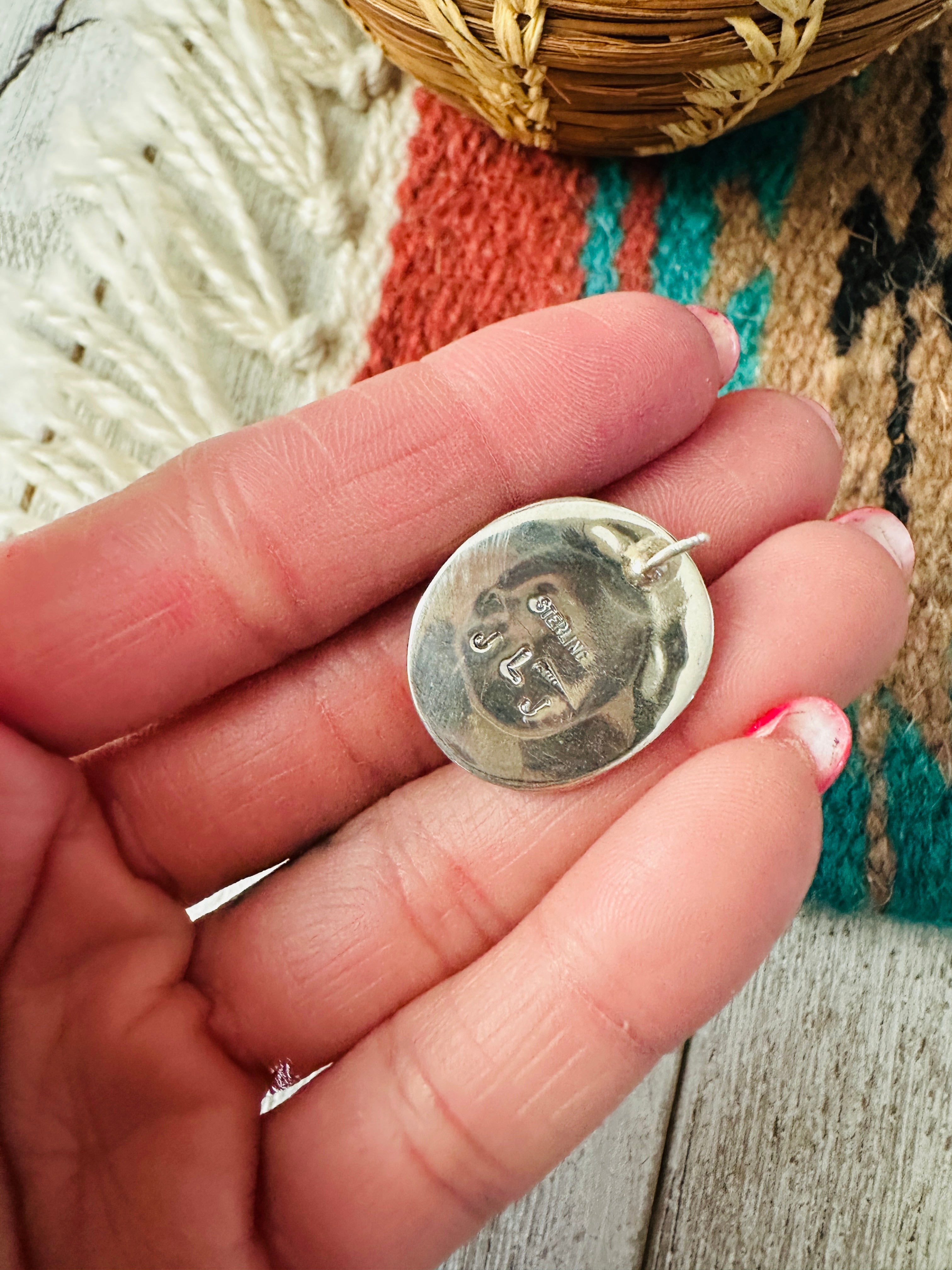 Navajo Turquoise & Sterling Silver Post Earrings