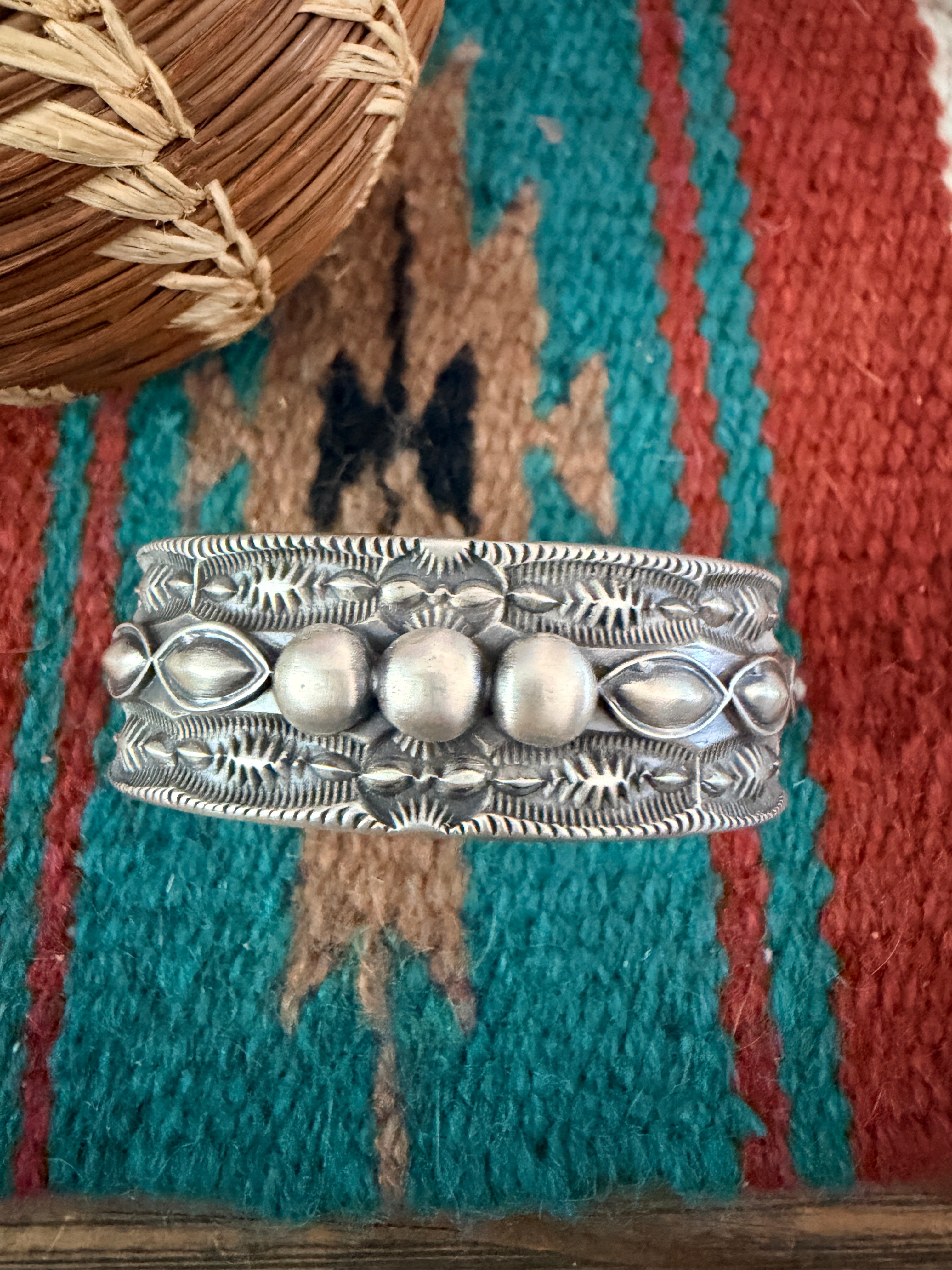 Handcrafted Sterling Silver Cuff Bracelet by Roland Dixson