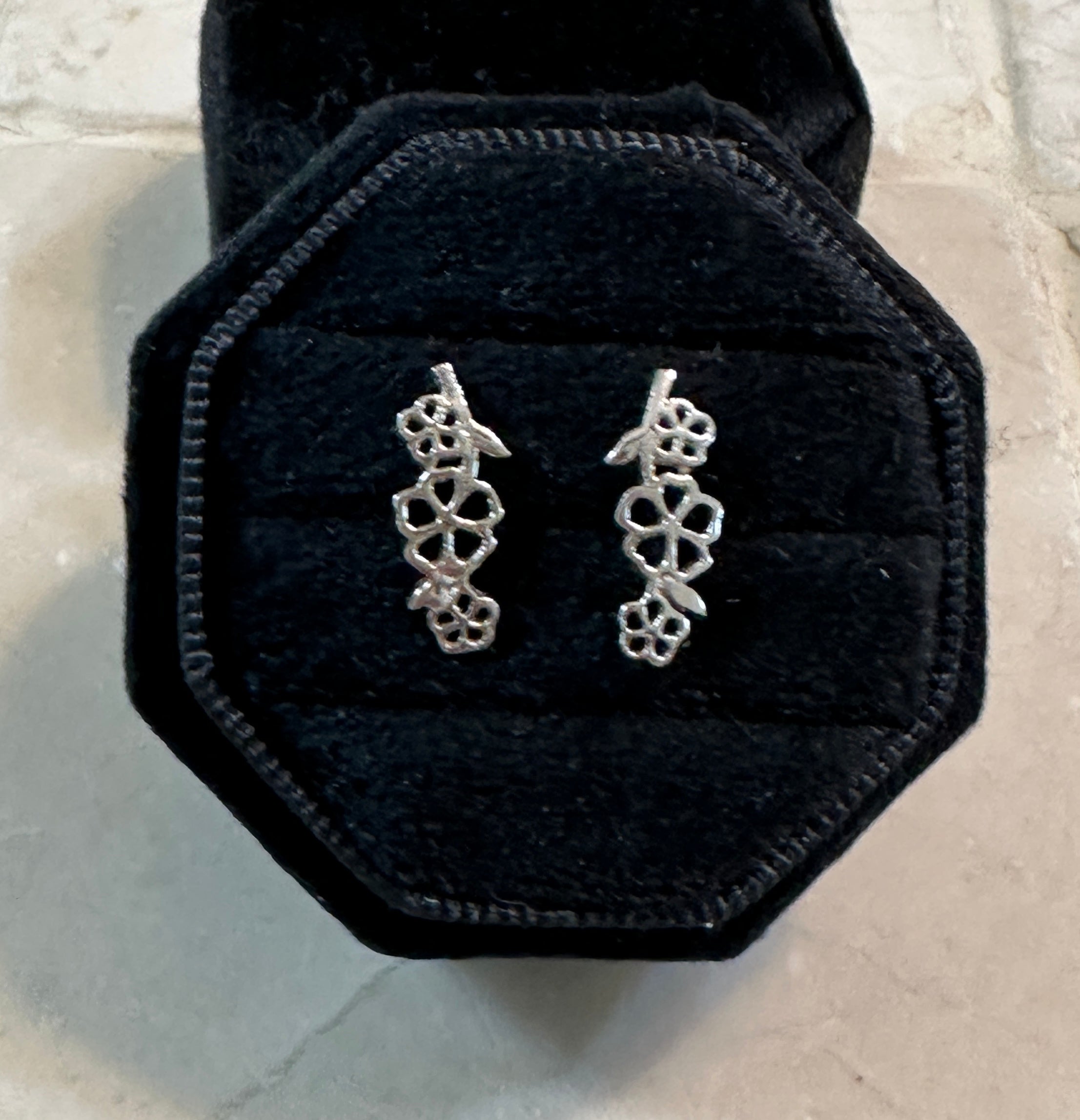 Sterling Silver Birthday Flower Stud Earrings March