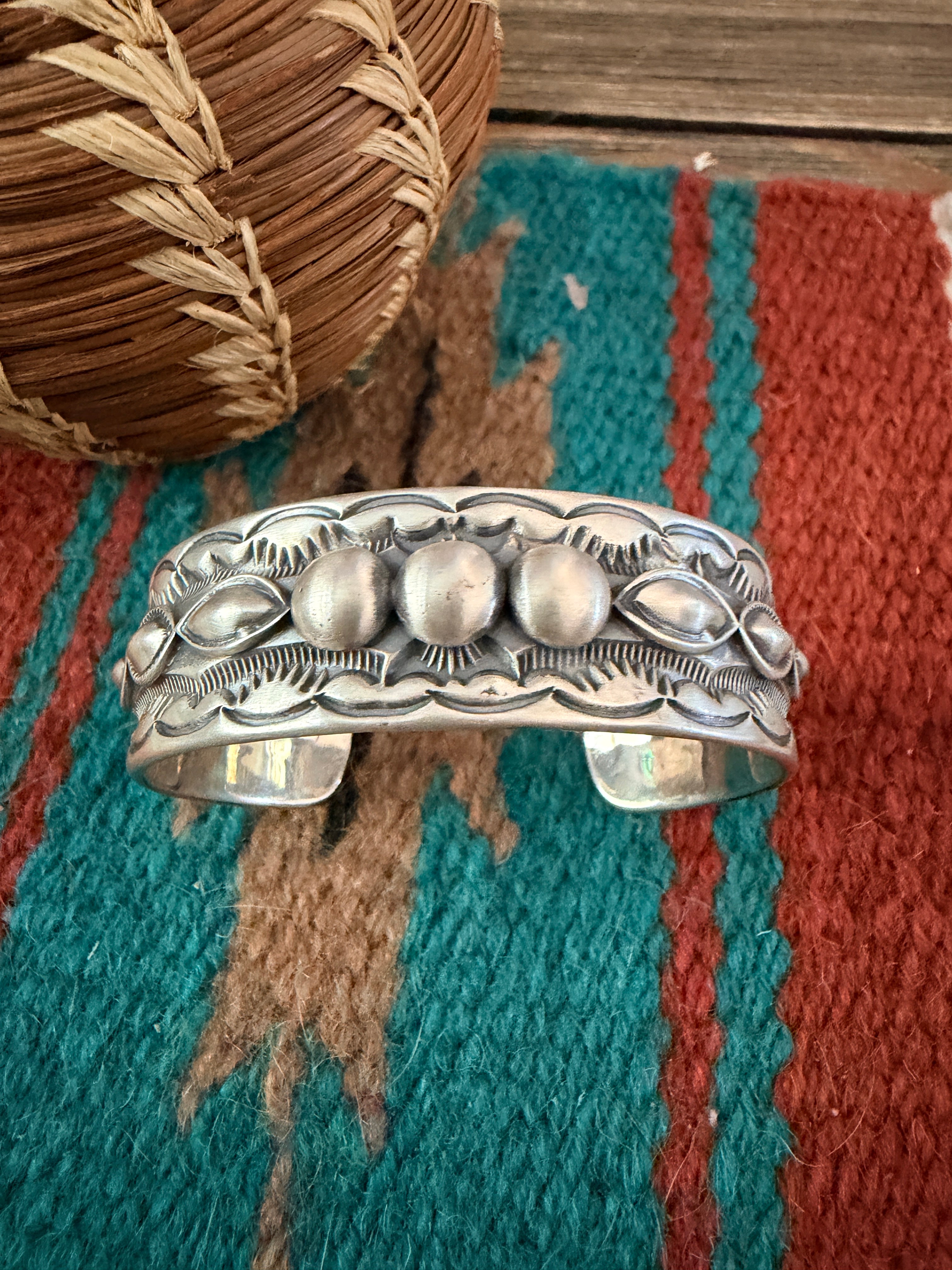 Handcrafted Sterling Silver Cuff Bracelet by Roland Dixson