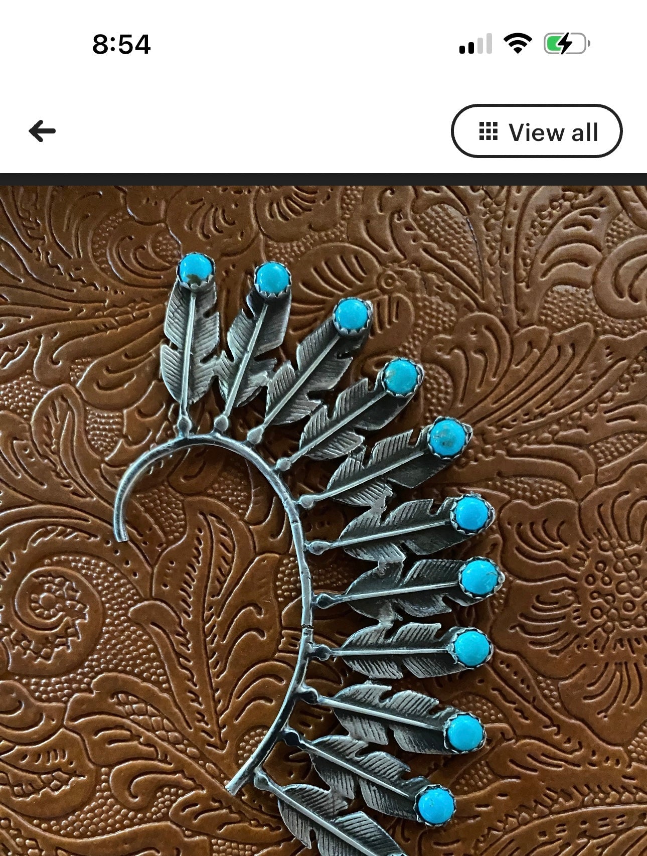 Handcrafted Sterling Silver Feather Cuff Earring(Left Side)