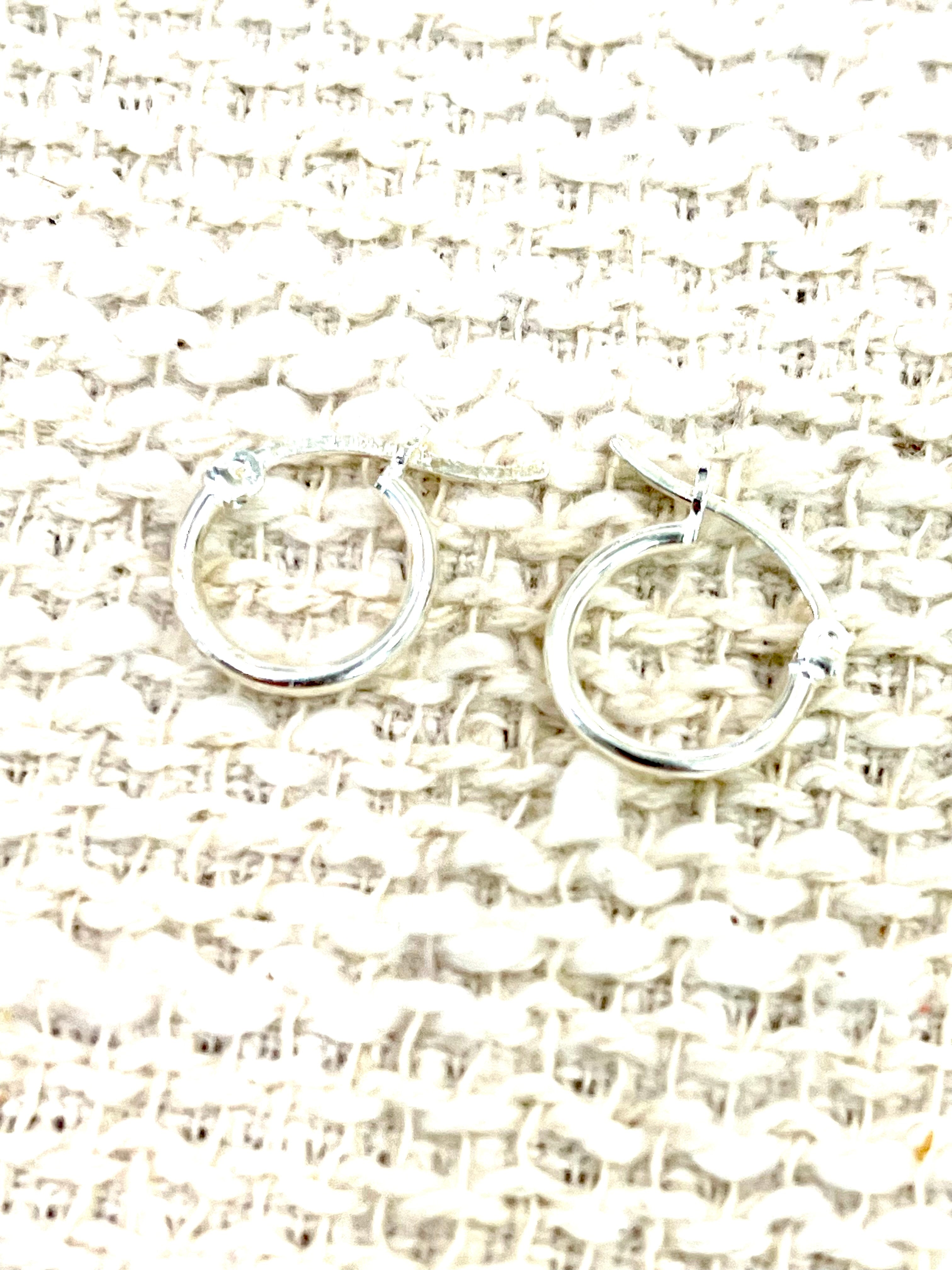 Handmade In Mexico Sterling Silver, Hoop Earrings