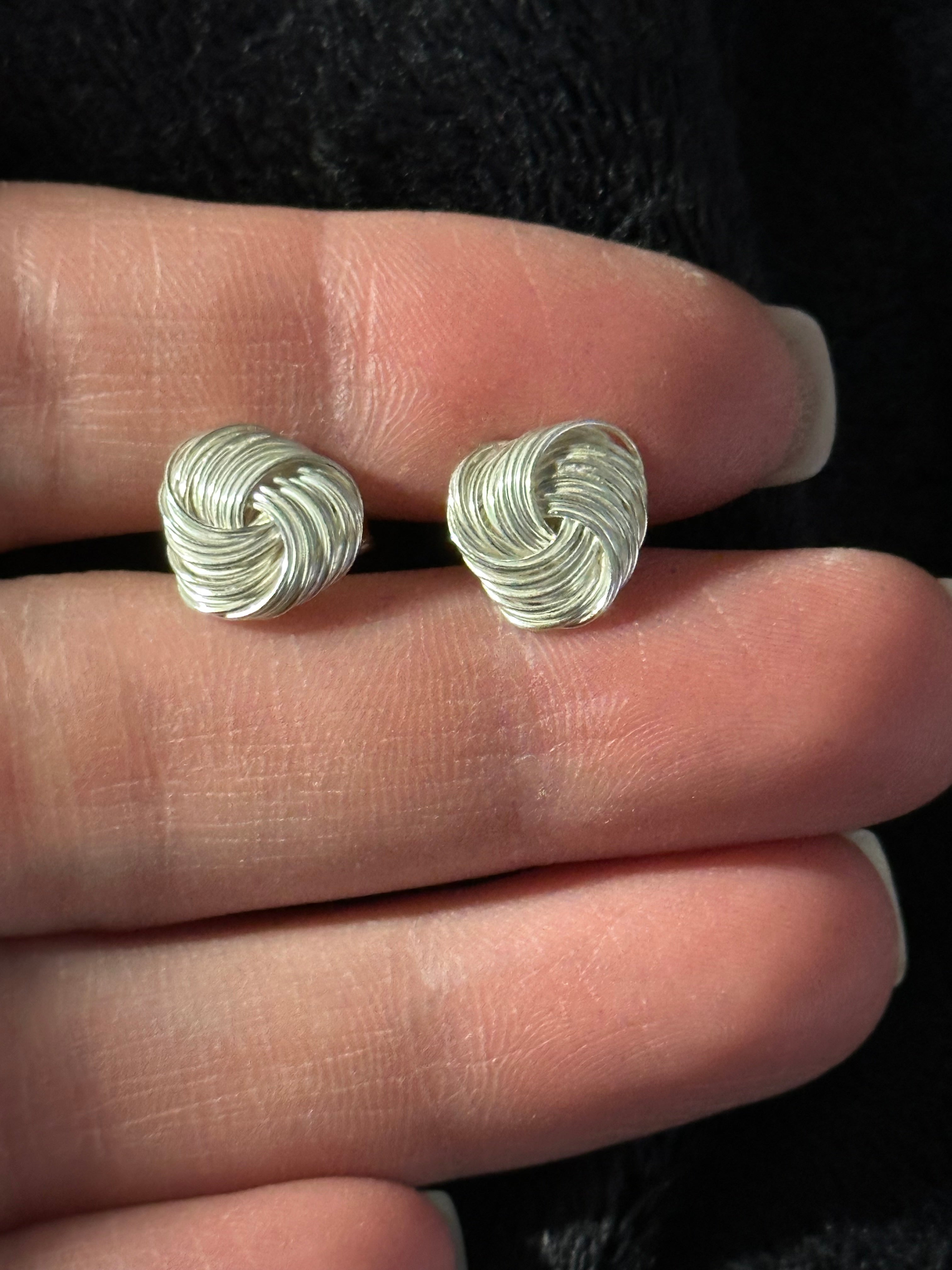 Spun Knot Earrings on Post