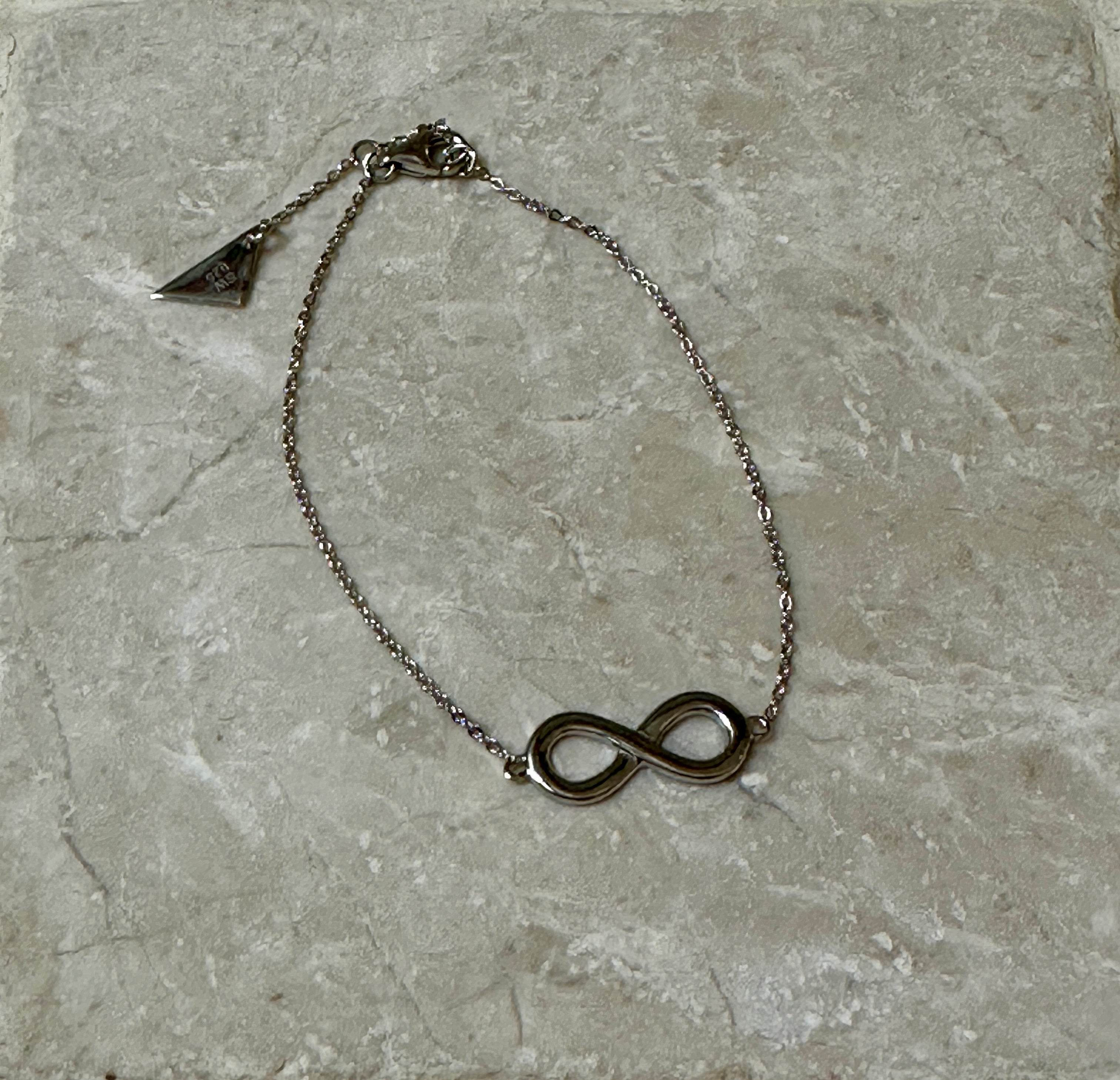 Sterling Silver Delicate Infinity Bracelet