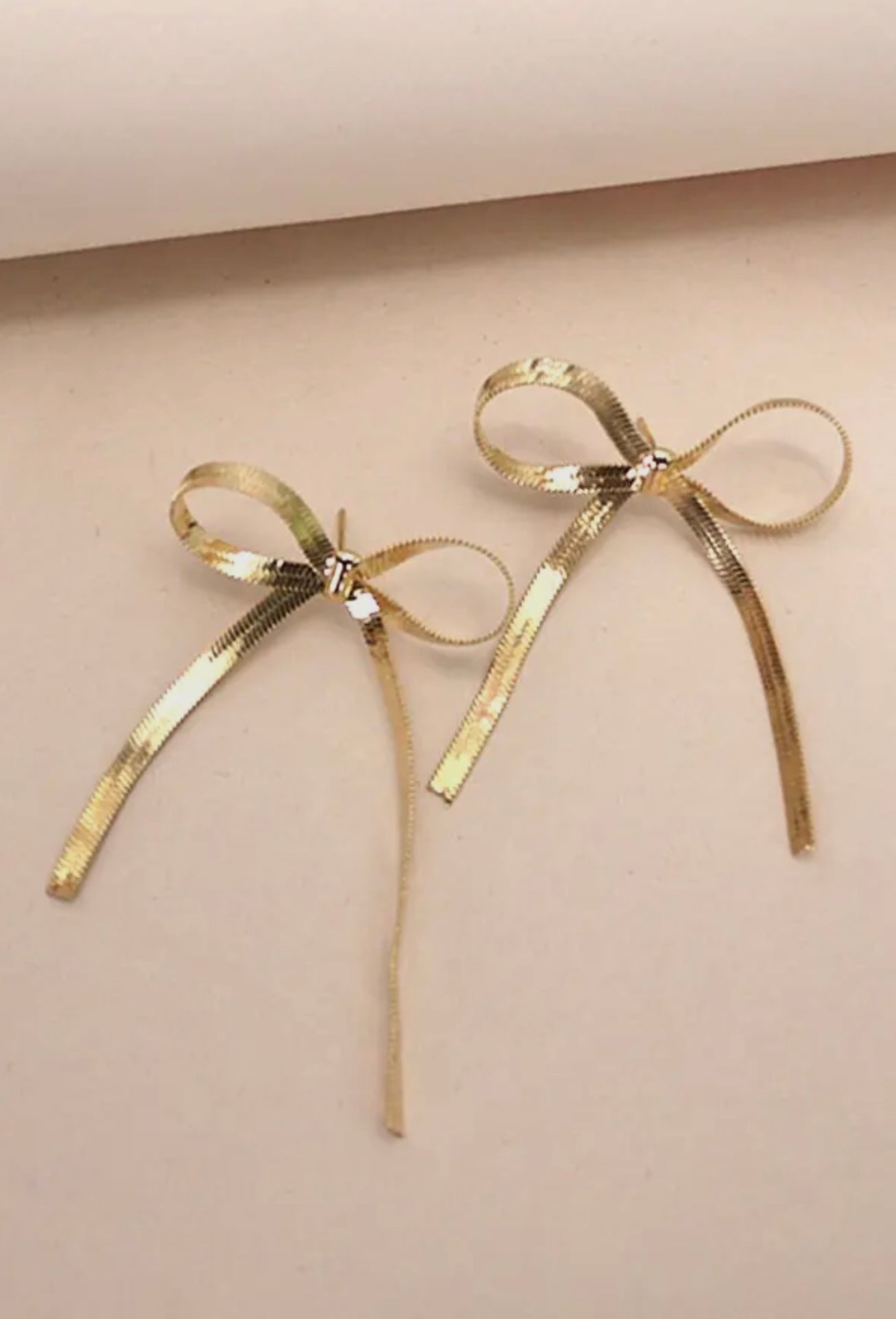 “The Golden Collection” Handmade BOW Gold Plated Earrings