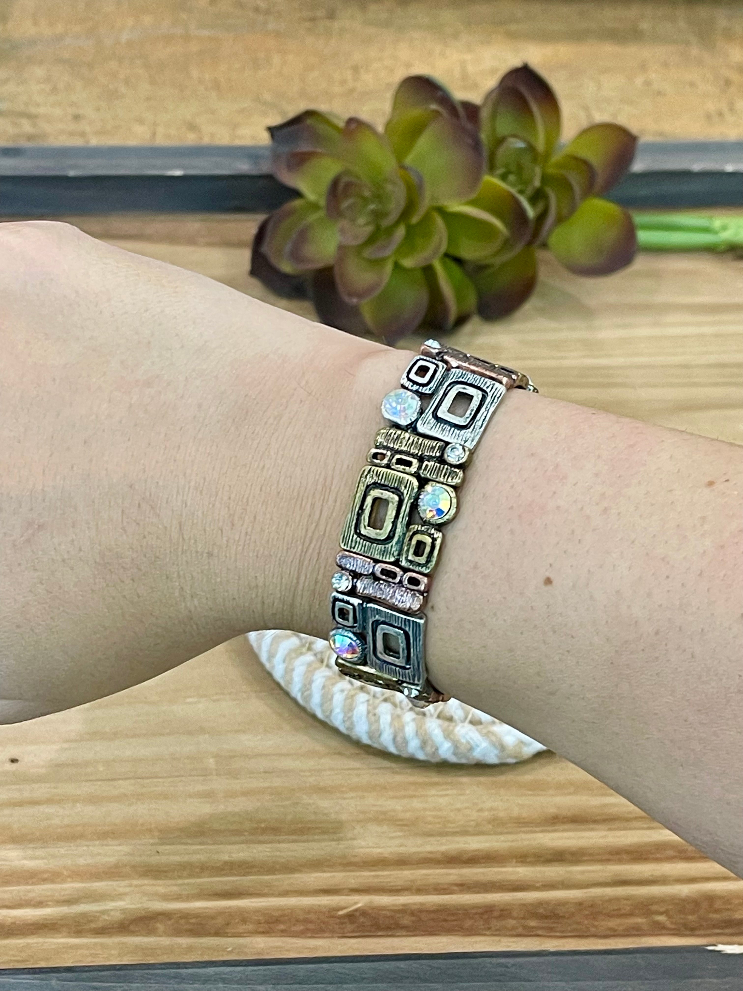 Vintage Handmade Copper Stretch Bracelet