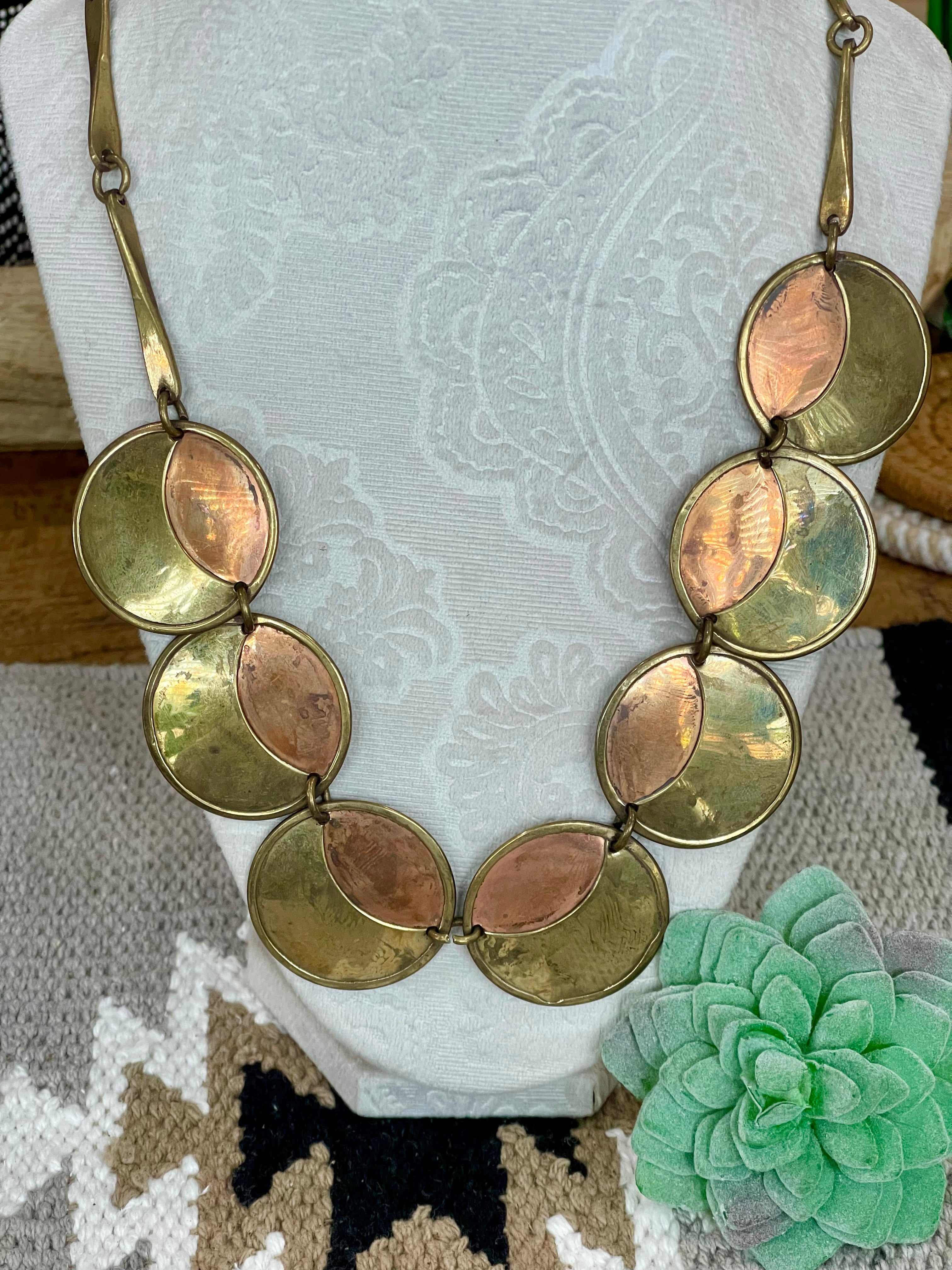 Vintage Handmade Copper Necklace