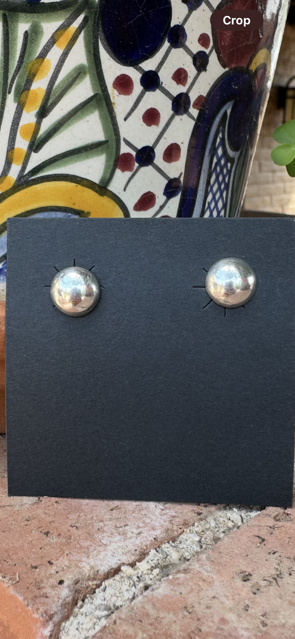 Handcrafted Sterling Silver Ball Stud Earrings 6mm