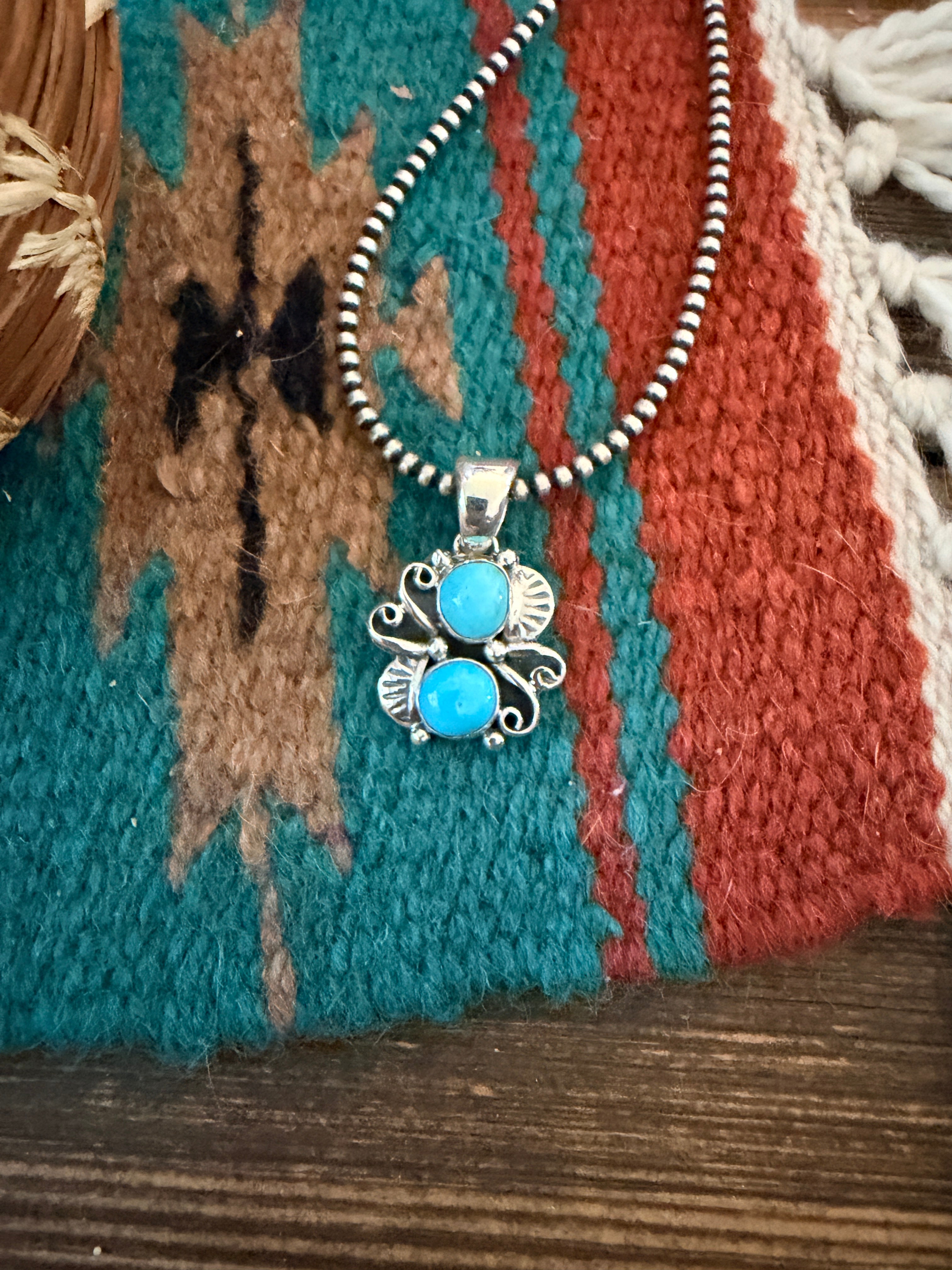 Handcrafted Sterling Silver & Turquoise Pendant