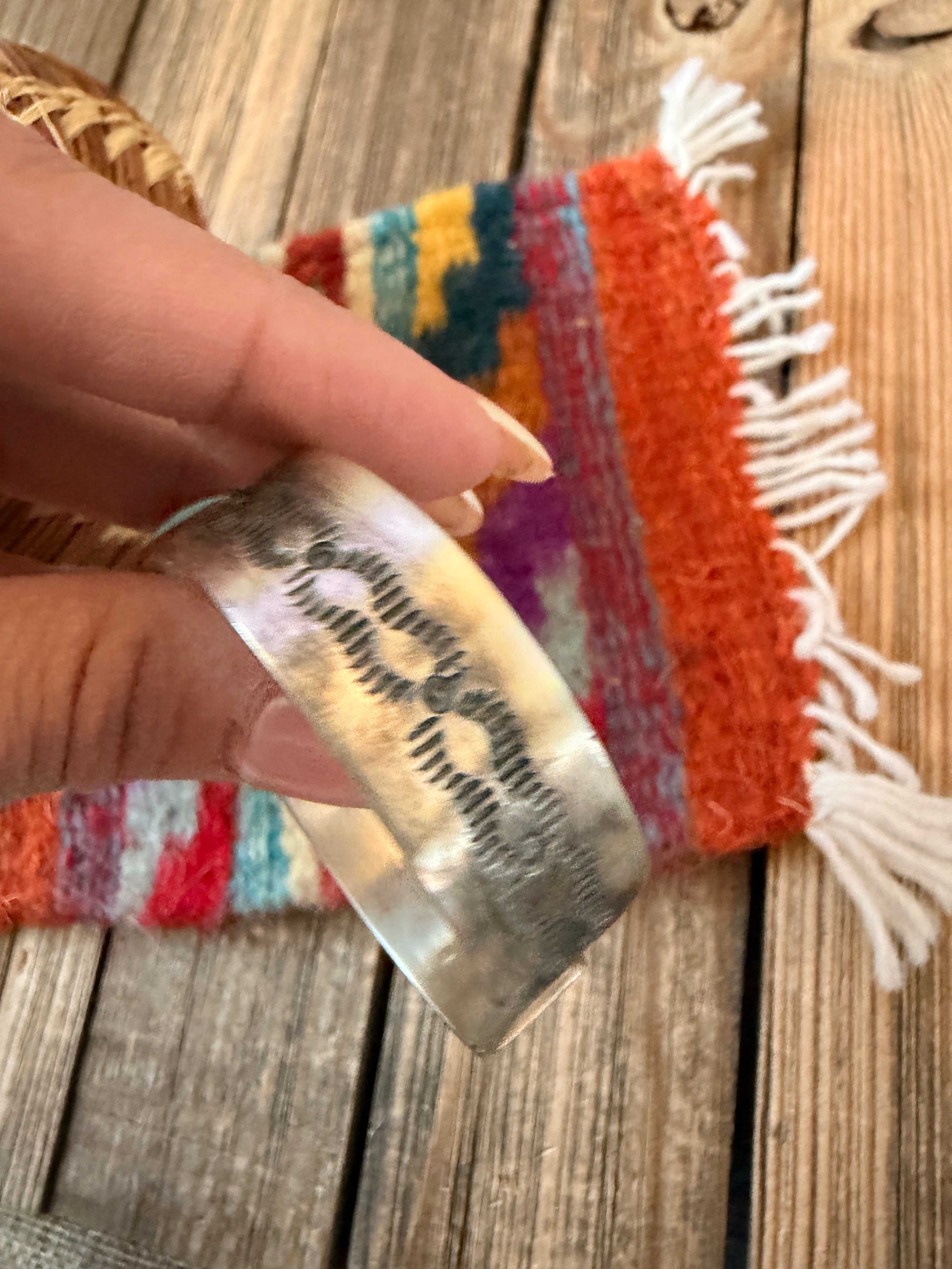 Handcrafted Sterling Silver & Turquoise Cuff Bracelet