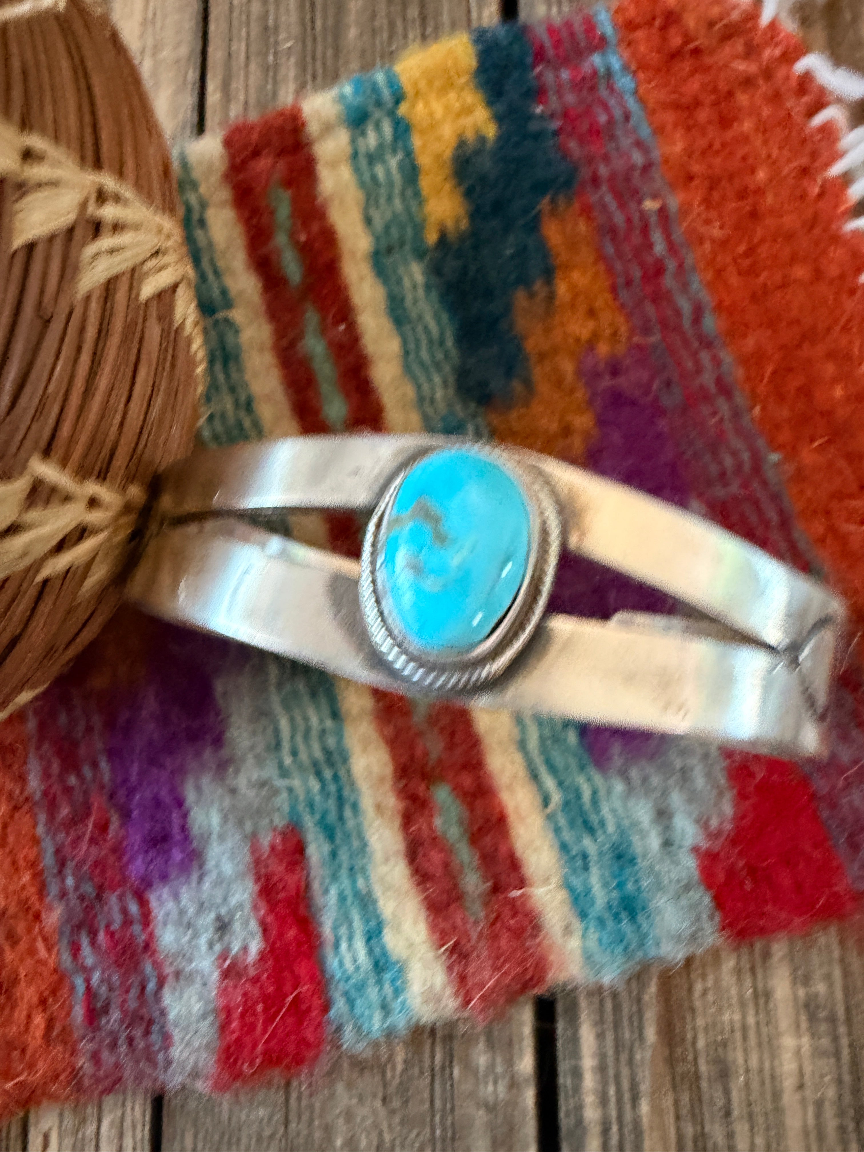 Handcrafted Sterling Silver & Turquoise Cuff Bracelet