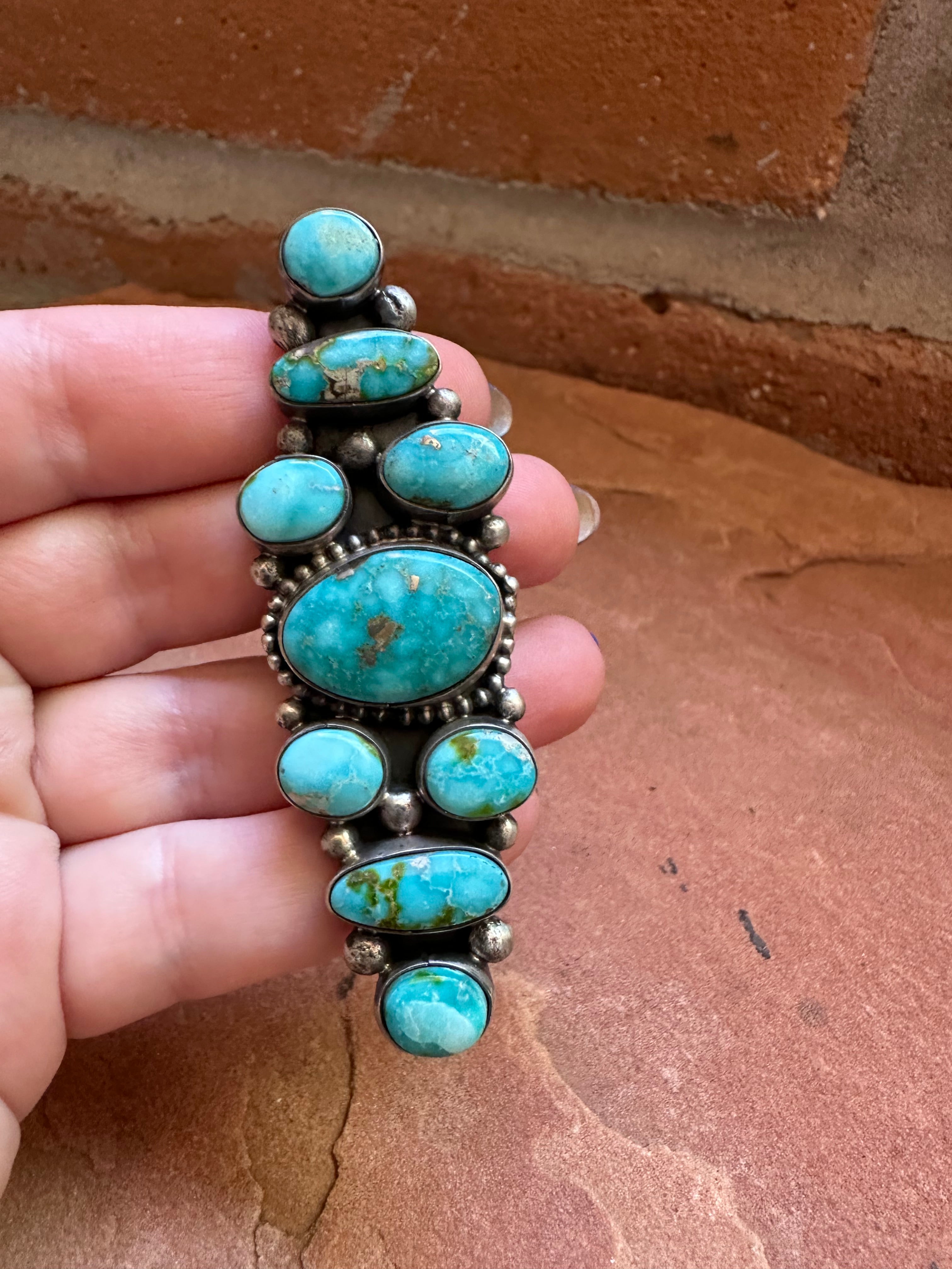 Navajo Blue BirdTurquoise & Sterling Silver Ring Size 8.5 Signed