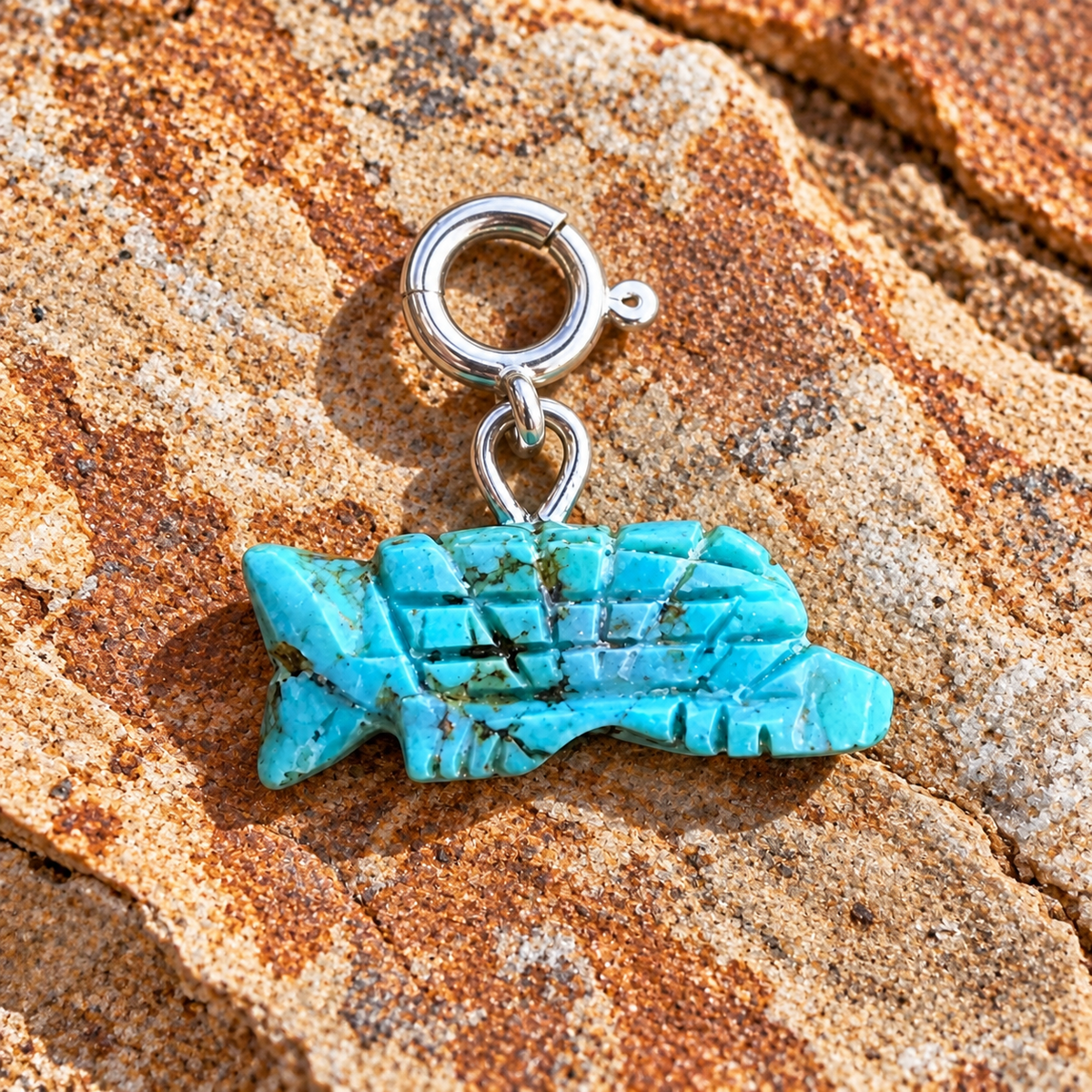 Handcrafted Turquoise Armadillo Charm