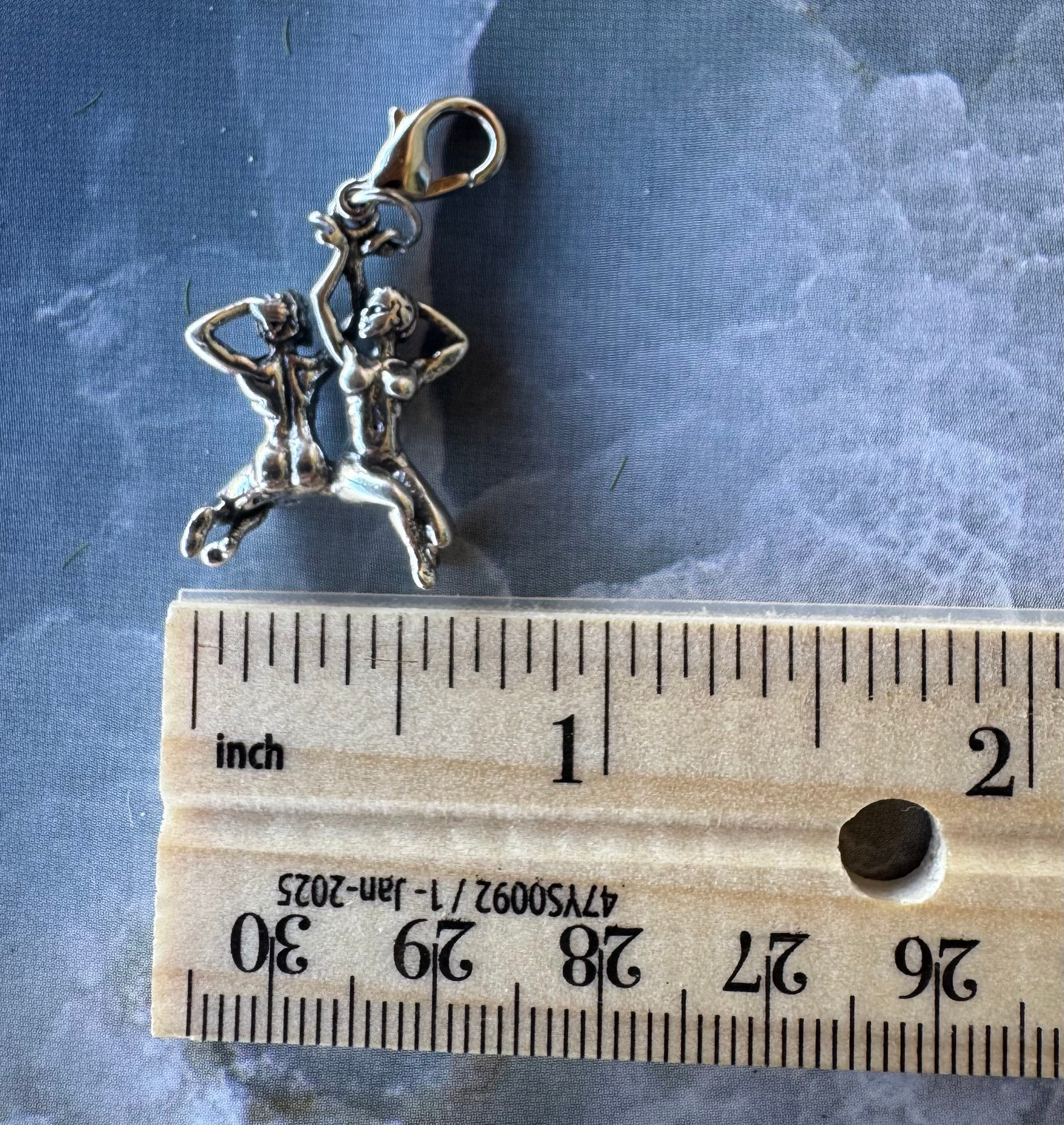 Handcrafted Sterling Silver Gemini/ Twins Charm