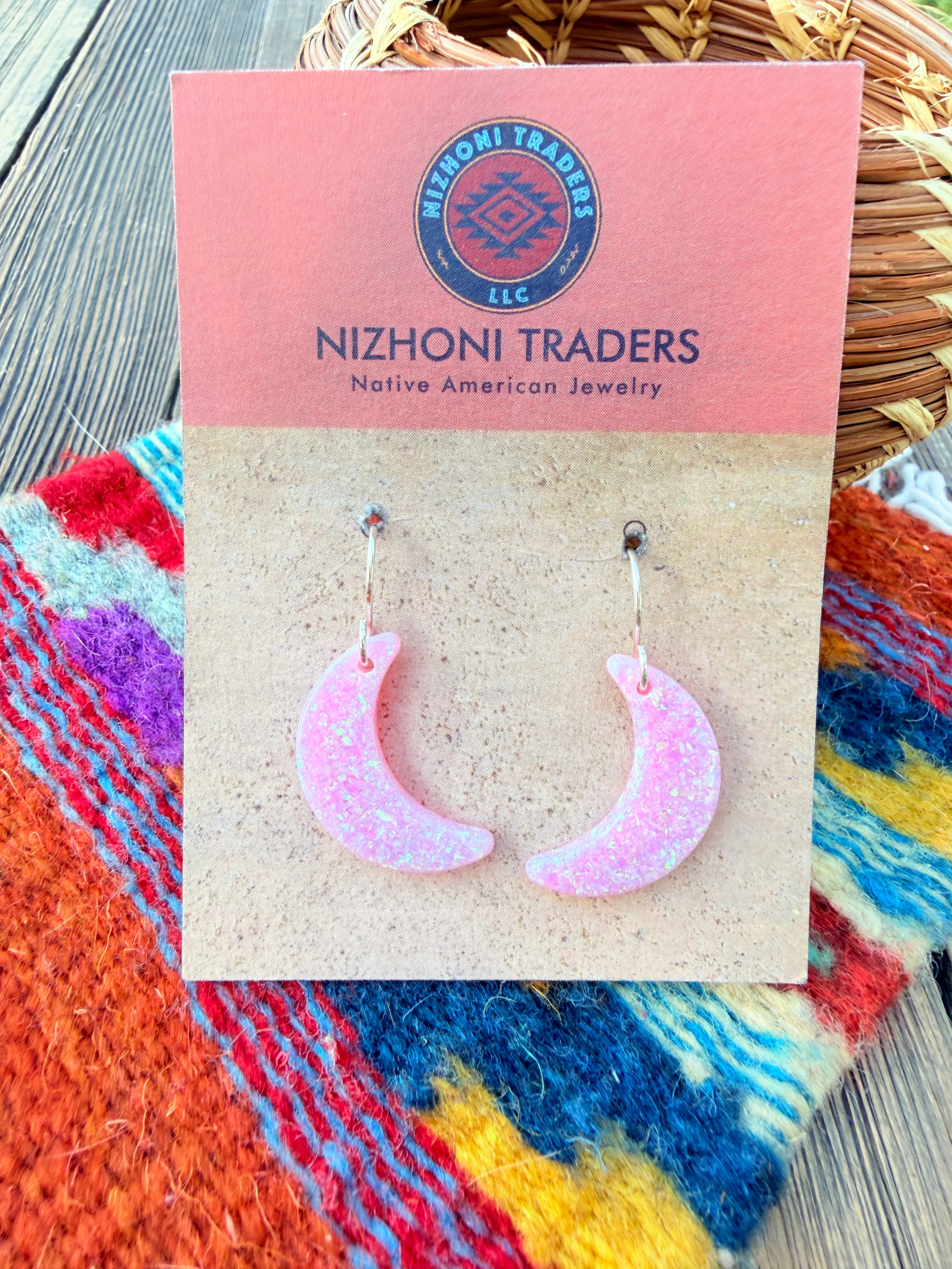 Handcrafted Sterling Silver & Opal Moon Dangle Earrings (Copy)