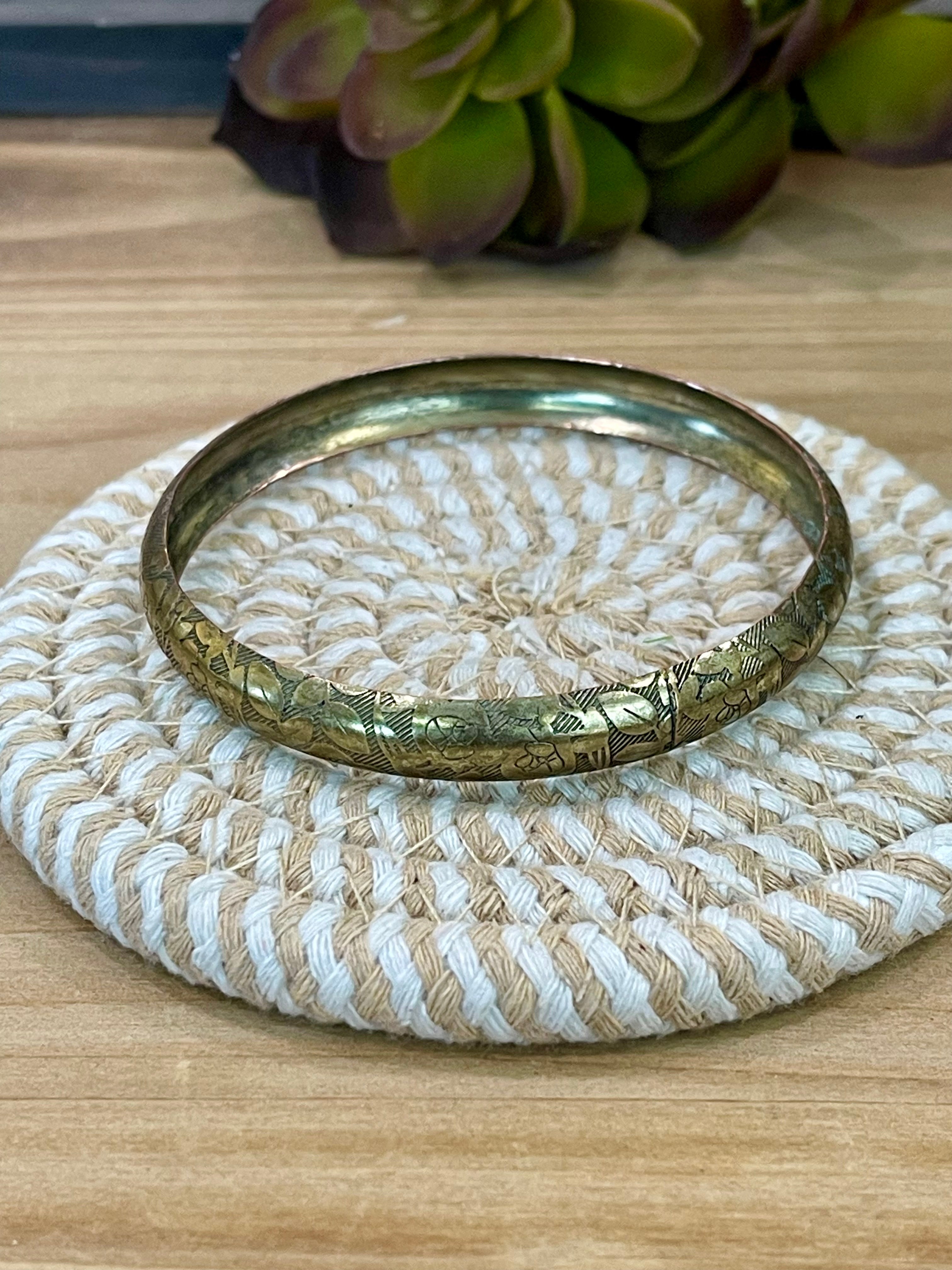 Vintage Handmade Copper Bangle Bracelet