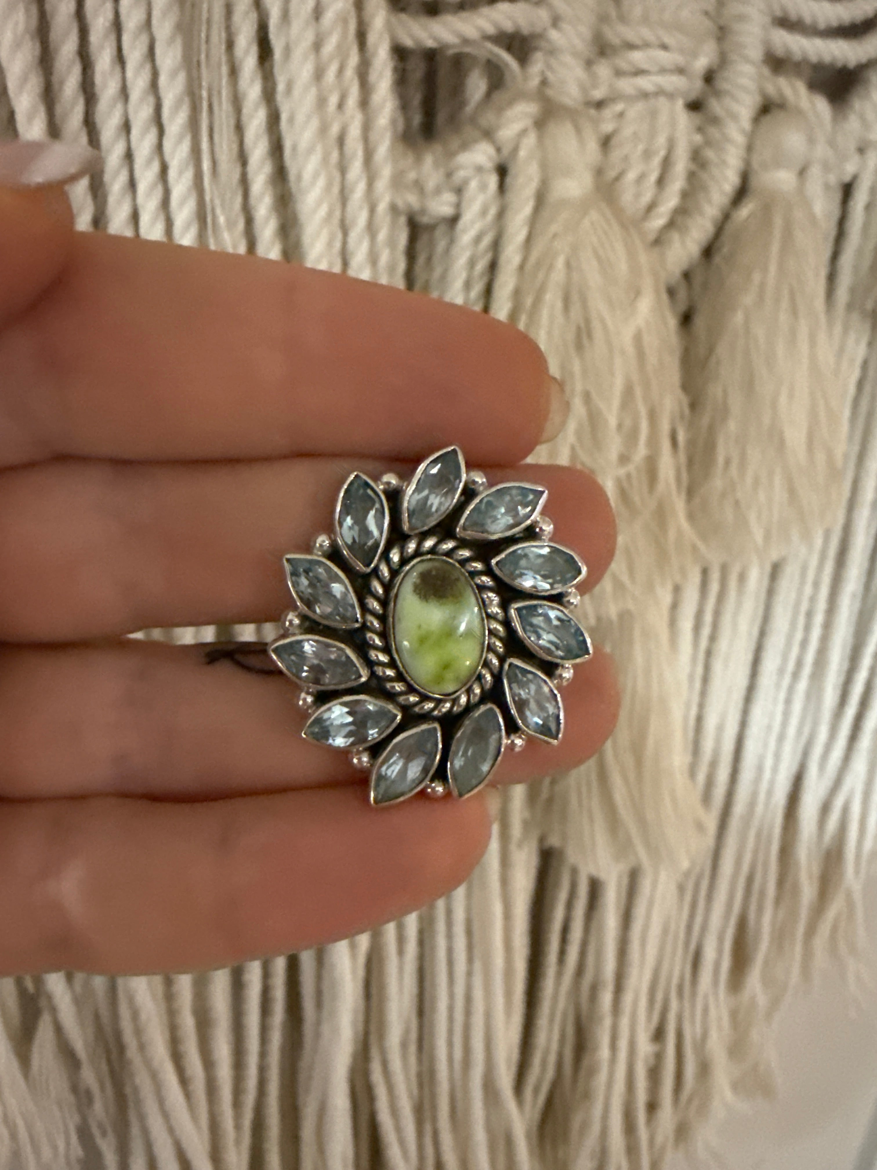 Handmade Adjustable Palomino Turquoise Sterling Silver Ring